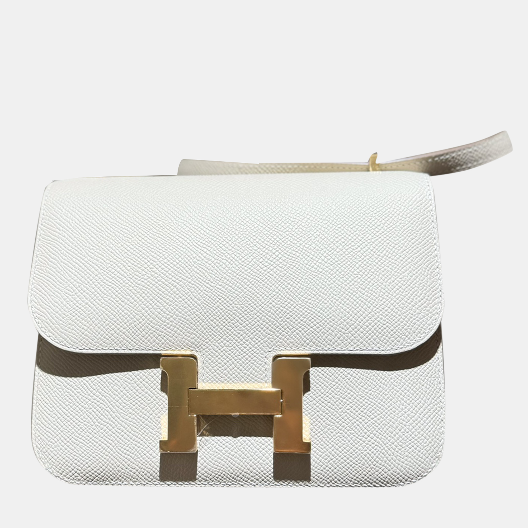 

Hermes Milk White Epsom Constance 19 Shoulder Bag