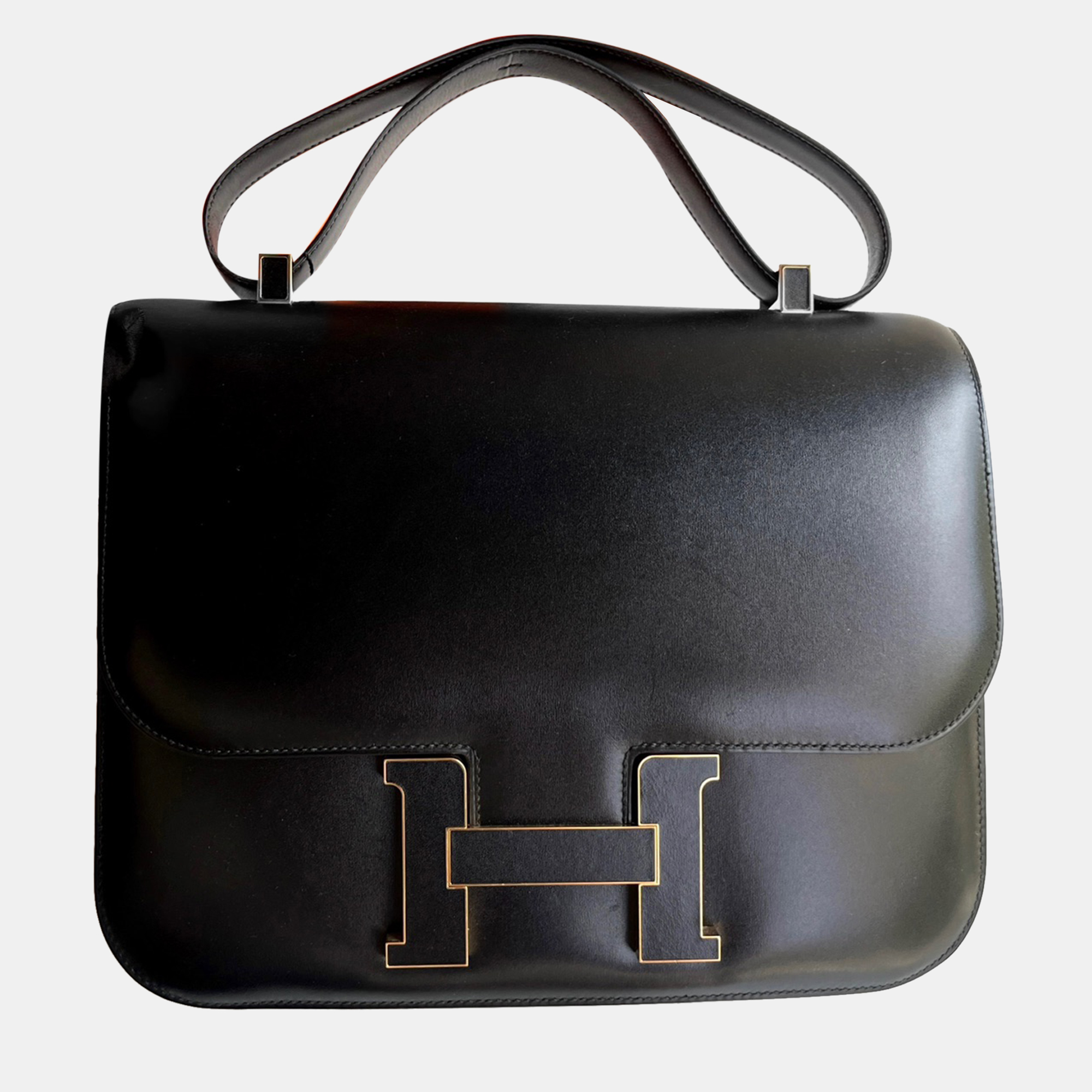 

Hermes Black Box Calf Leather Constance 30 Shoulder Bag