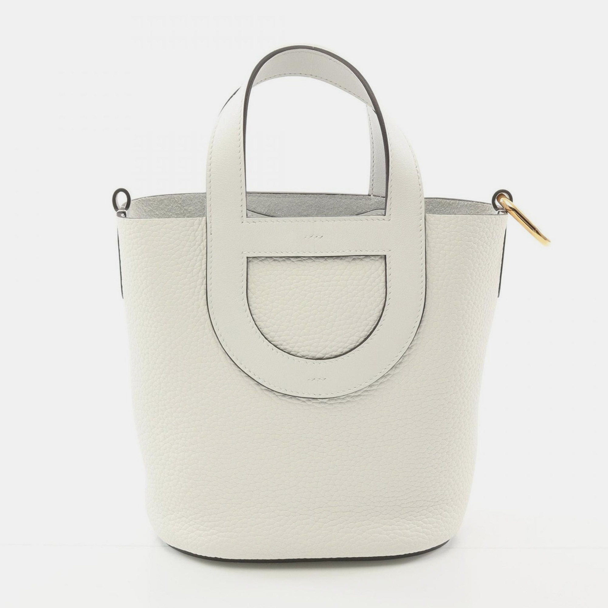 

Hermes Clemence and Swift In-the-Loop 18 Handbag, White