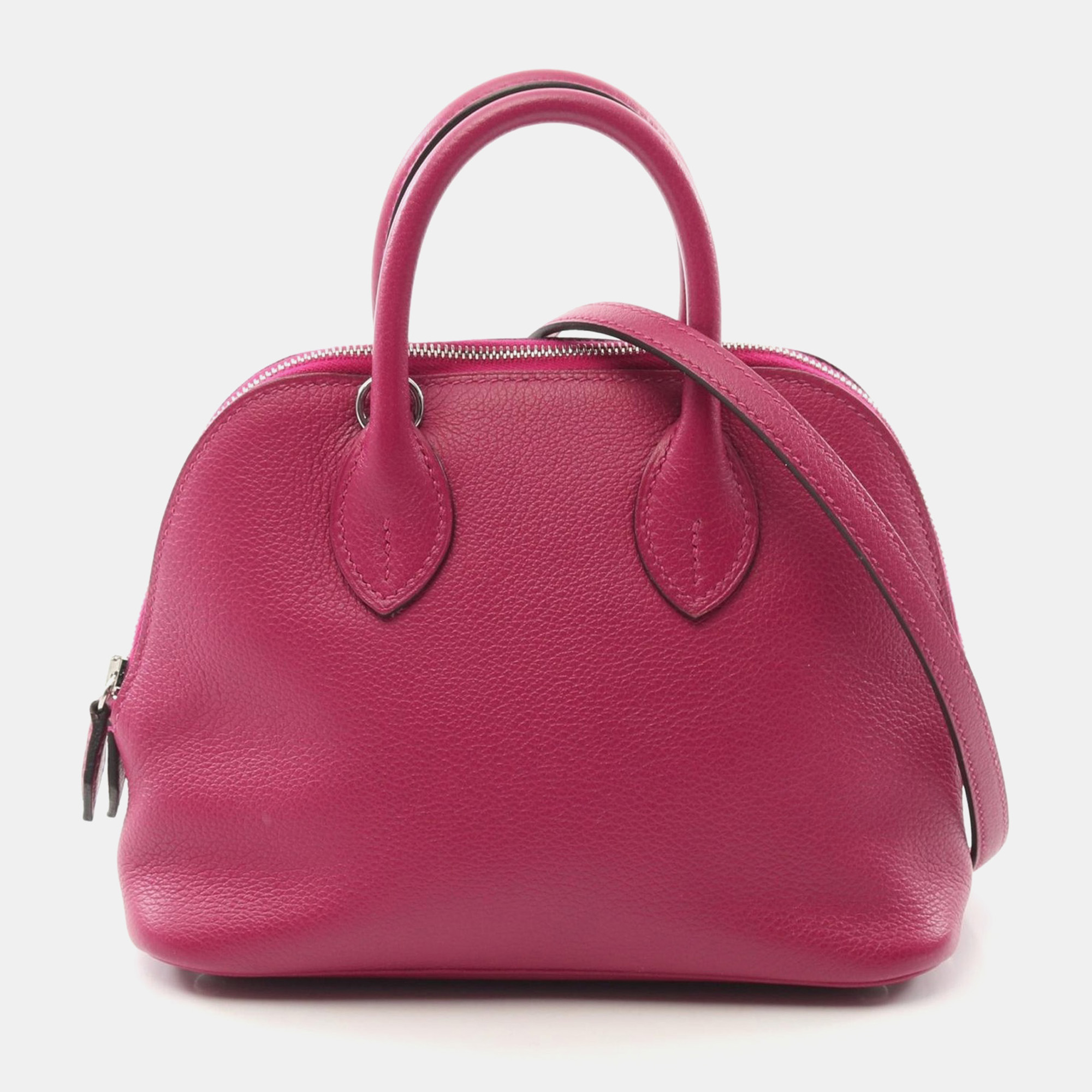 

Hermes Pink Leather Bolide 1923 Satchel Bag, Brown