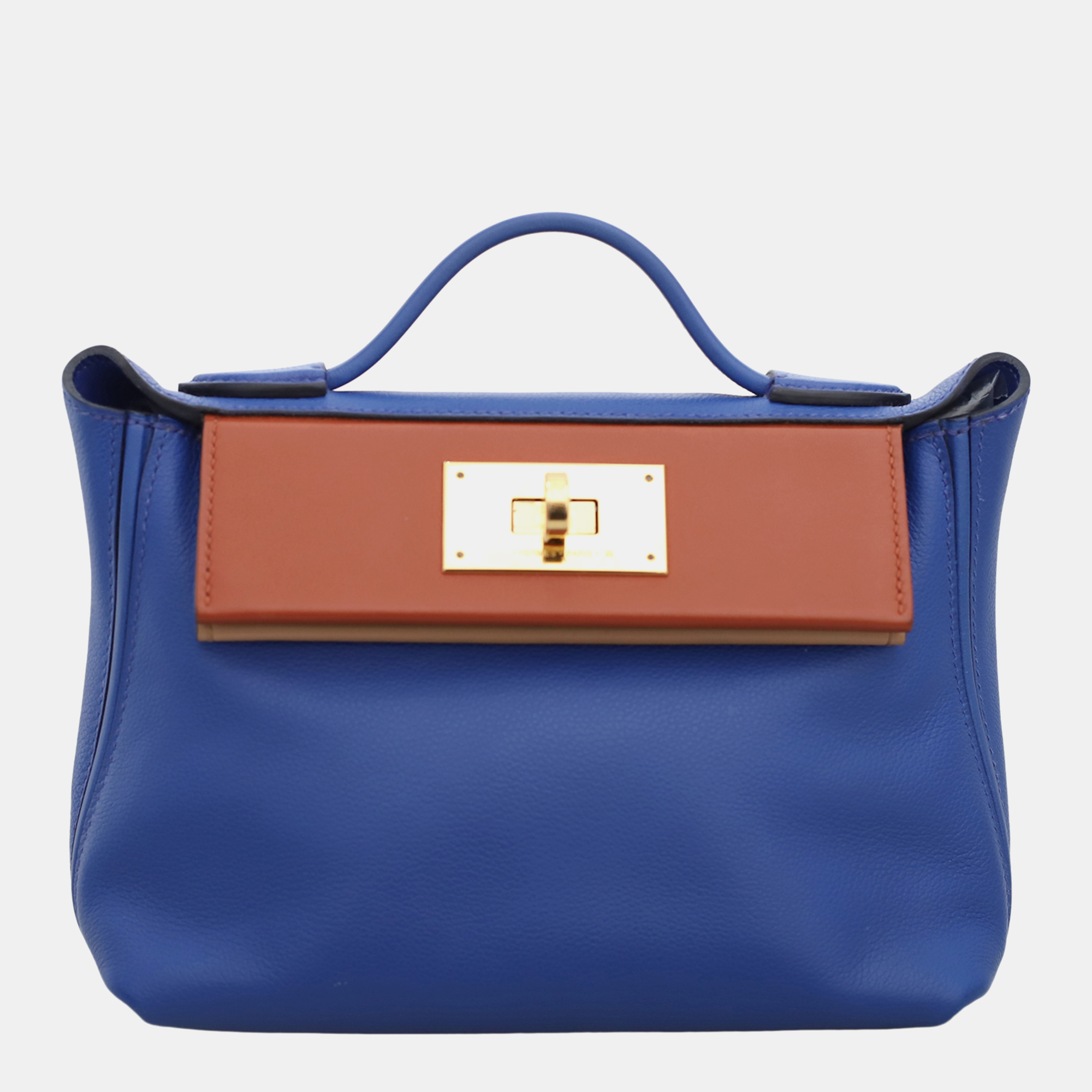 

Hermes Tri-Color Mini 24/24 Bag, Blue