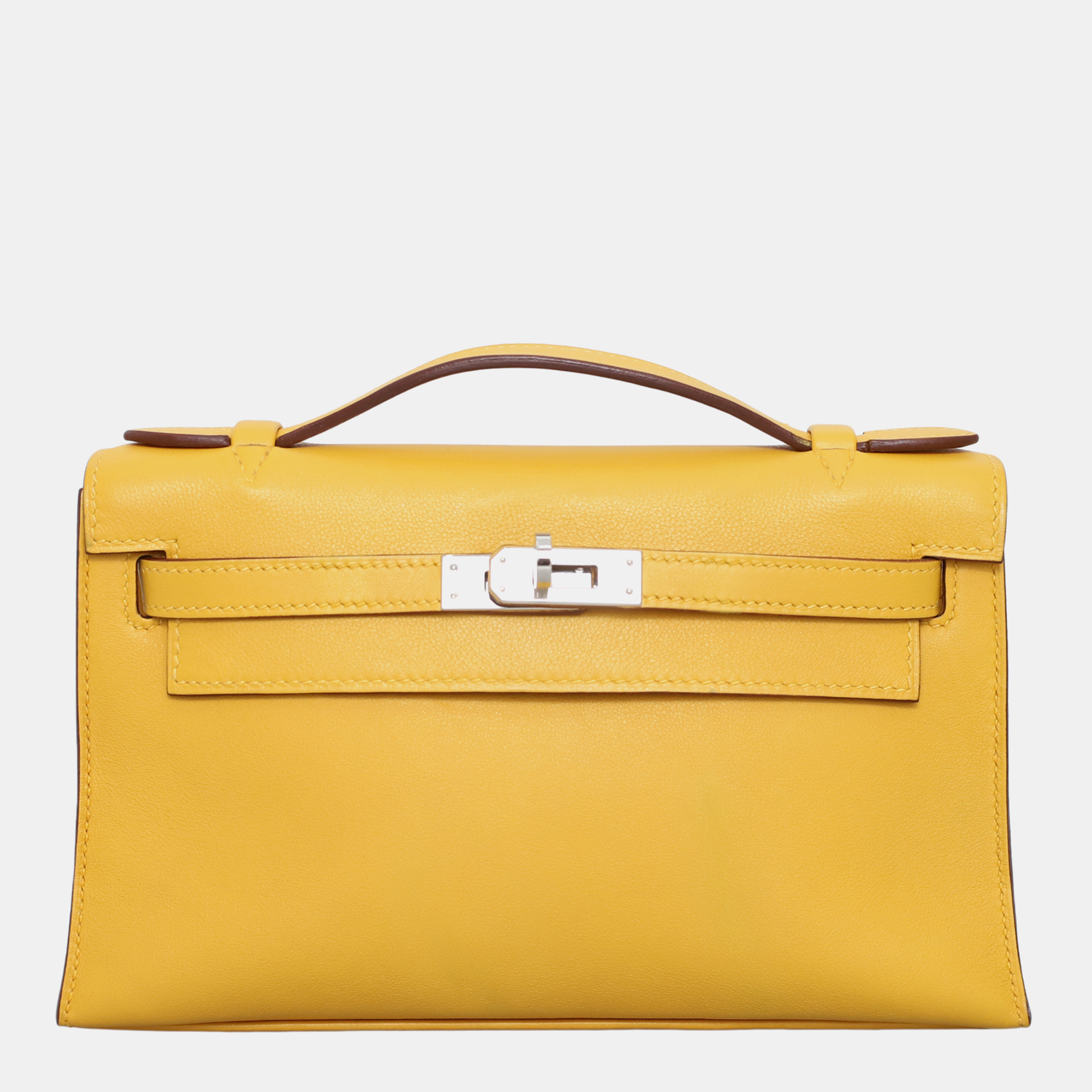 

Kelly Pochette Swift Jaune D'Or, Yellow