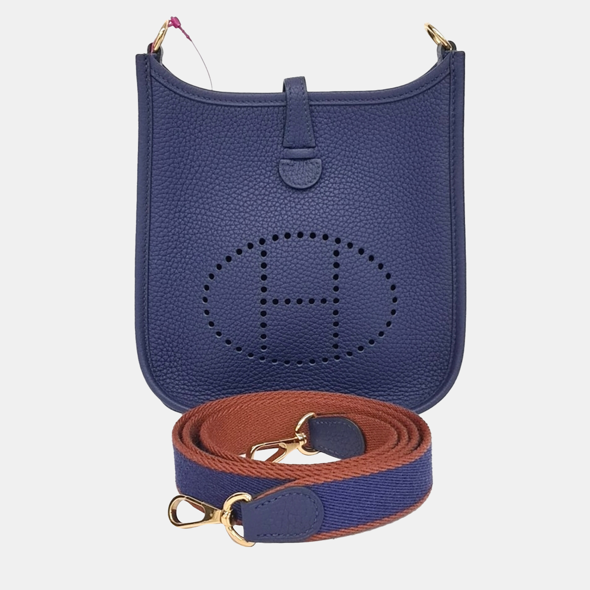 

Hermes Blue Leather Evelyn 16 bag