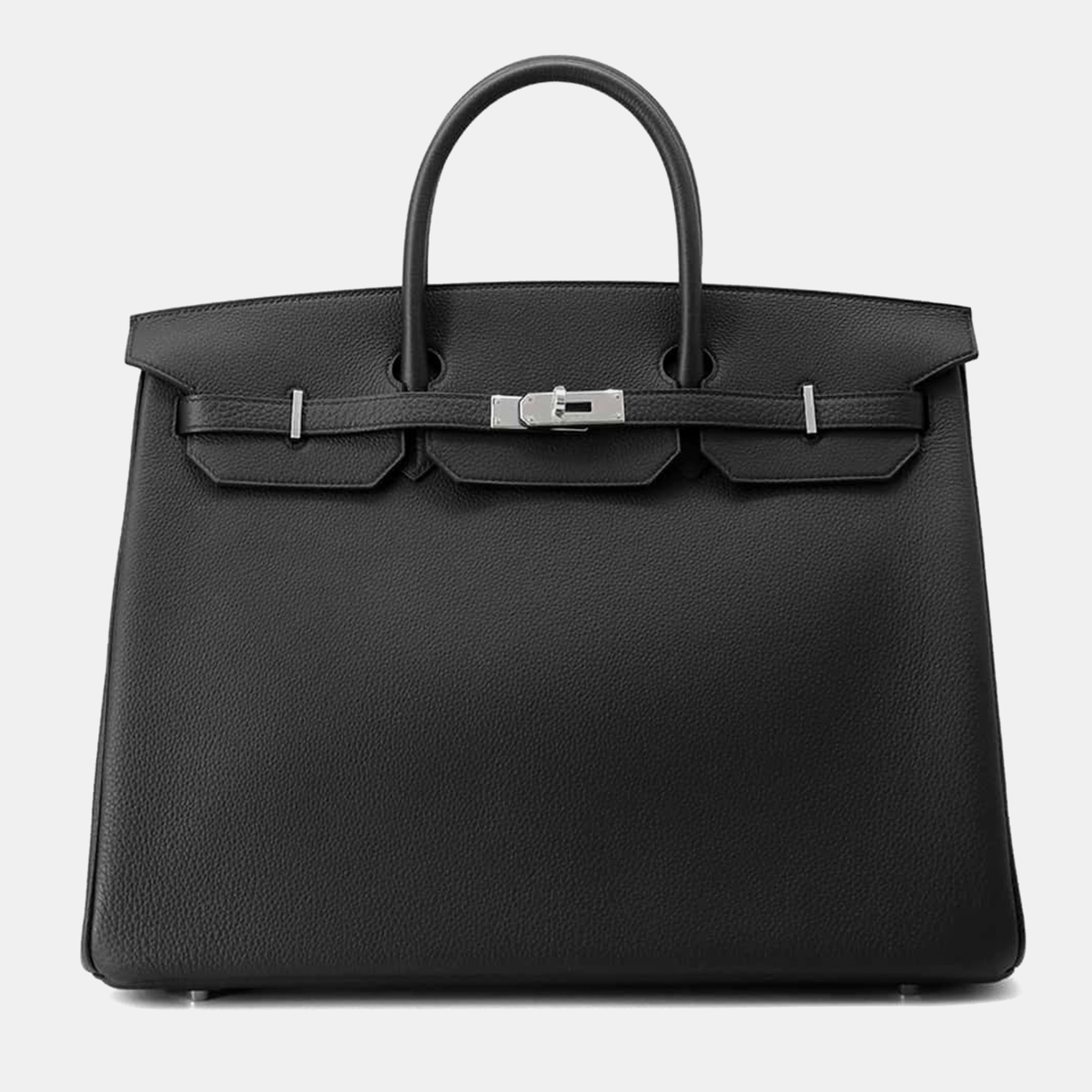 

Hermes Black Togo Leather Birkin 40 Tote Bag