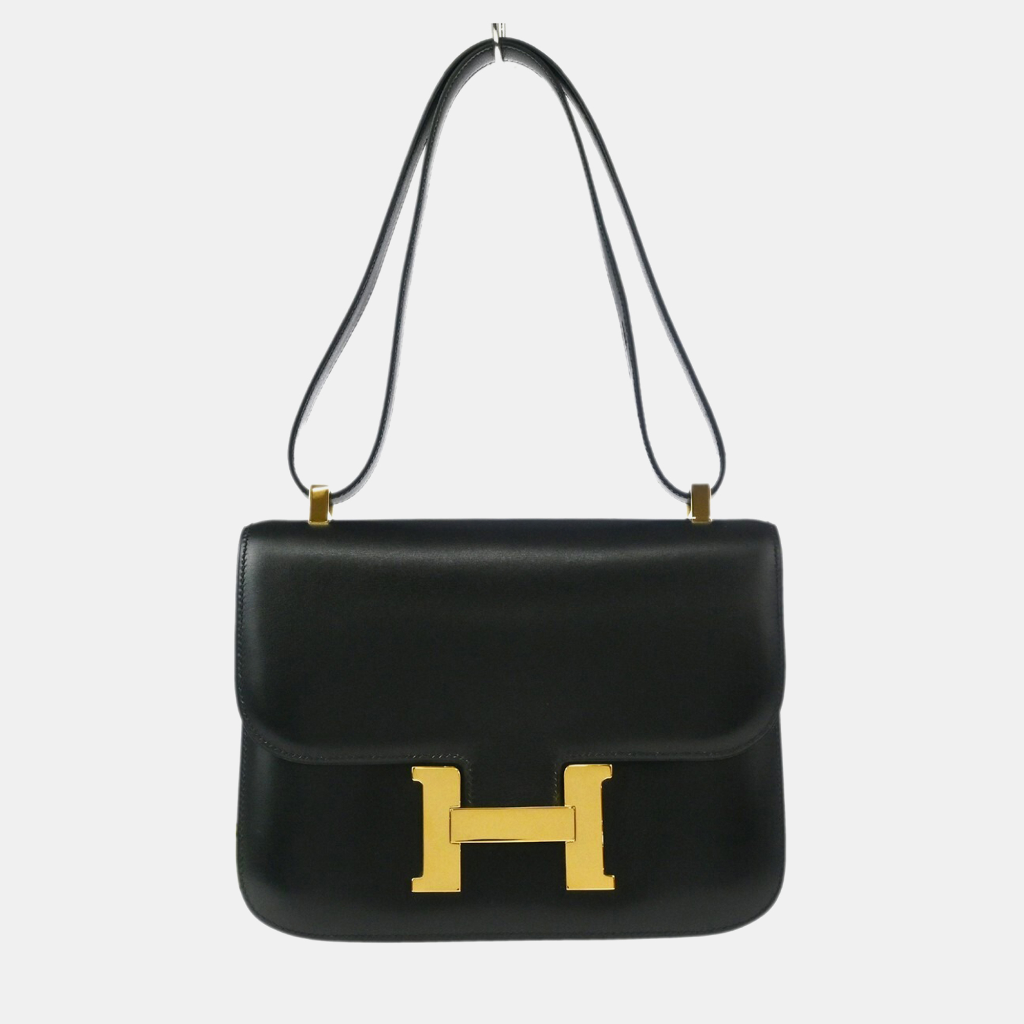 

Hermes Black Box Calf Constance 23 Shoulder Bag