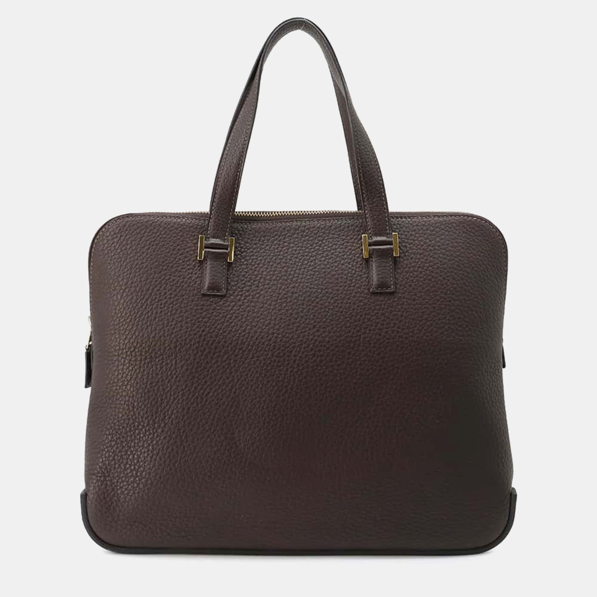 

Hermes Brown Fjord Leather Escapada