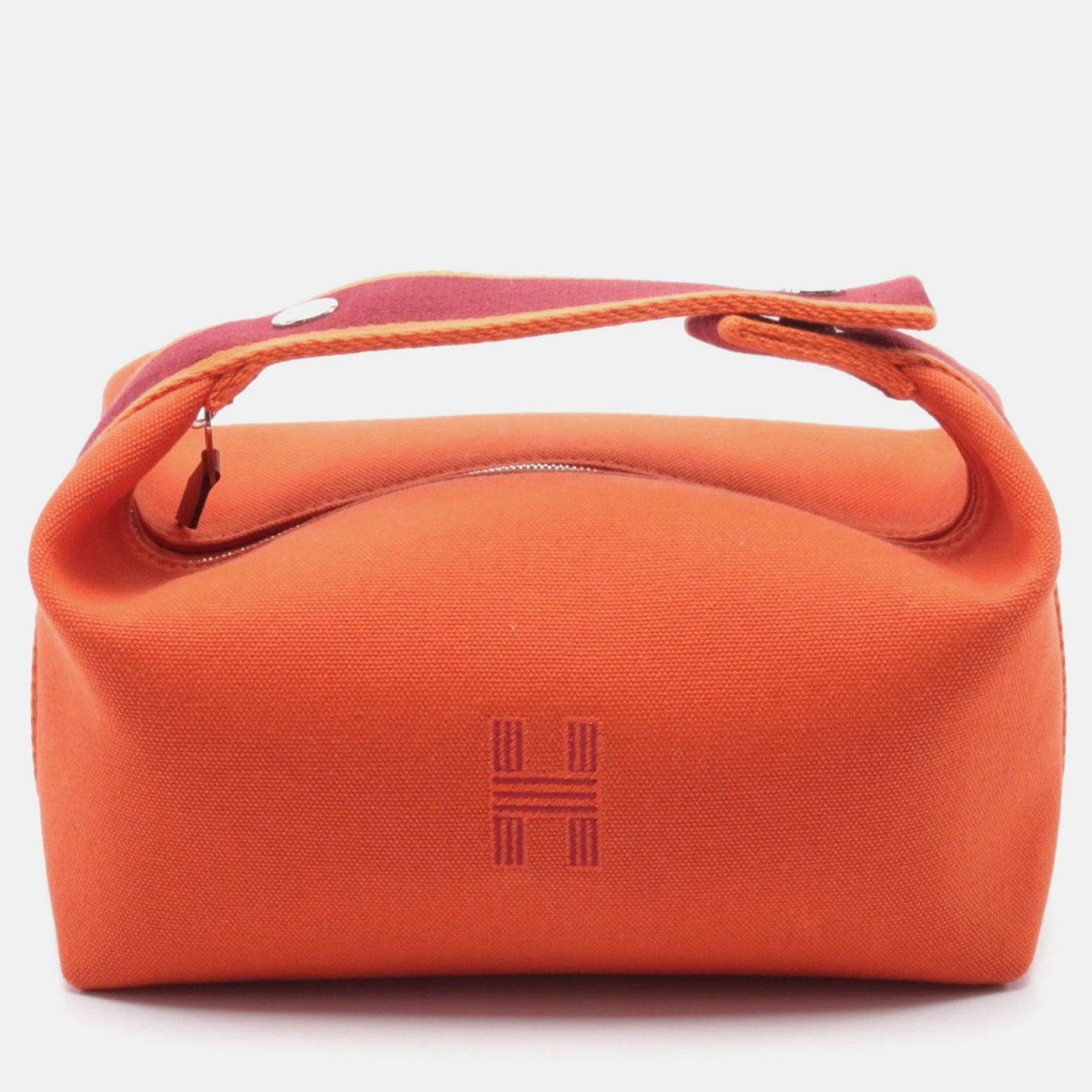 

Hermes Bride-a-Brac Hand Bag Pouch Canvas Orange