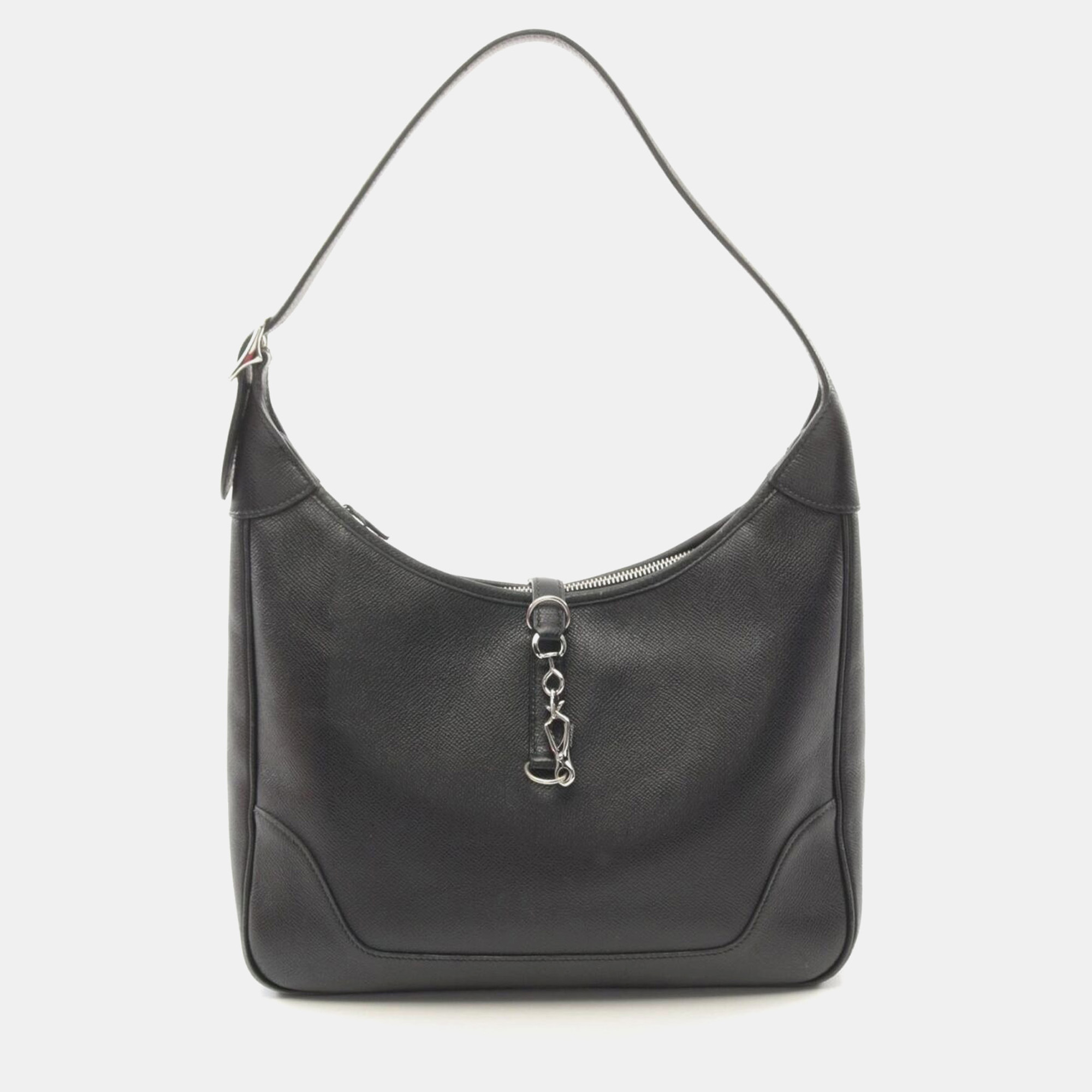 

Hermes Black J Epsom Trim 31 Shoulder Bag