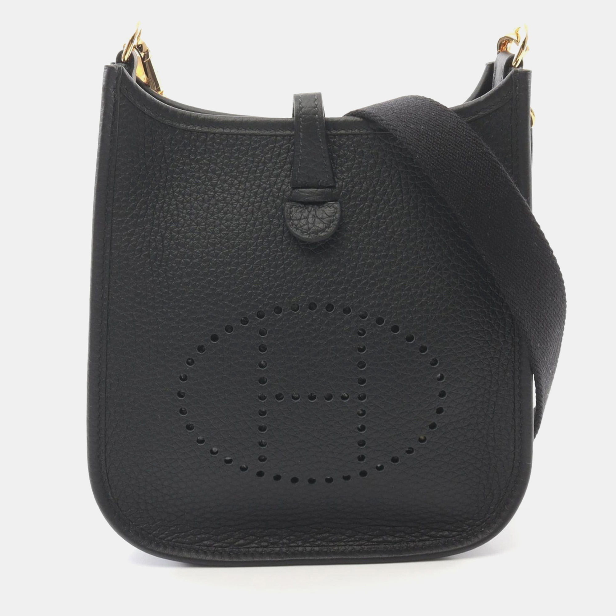 

Hermes Black Clemence Leather Evelyne TPM Amazon Shoulder Bag