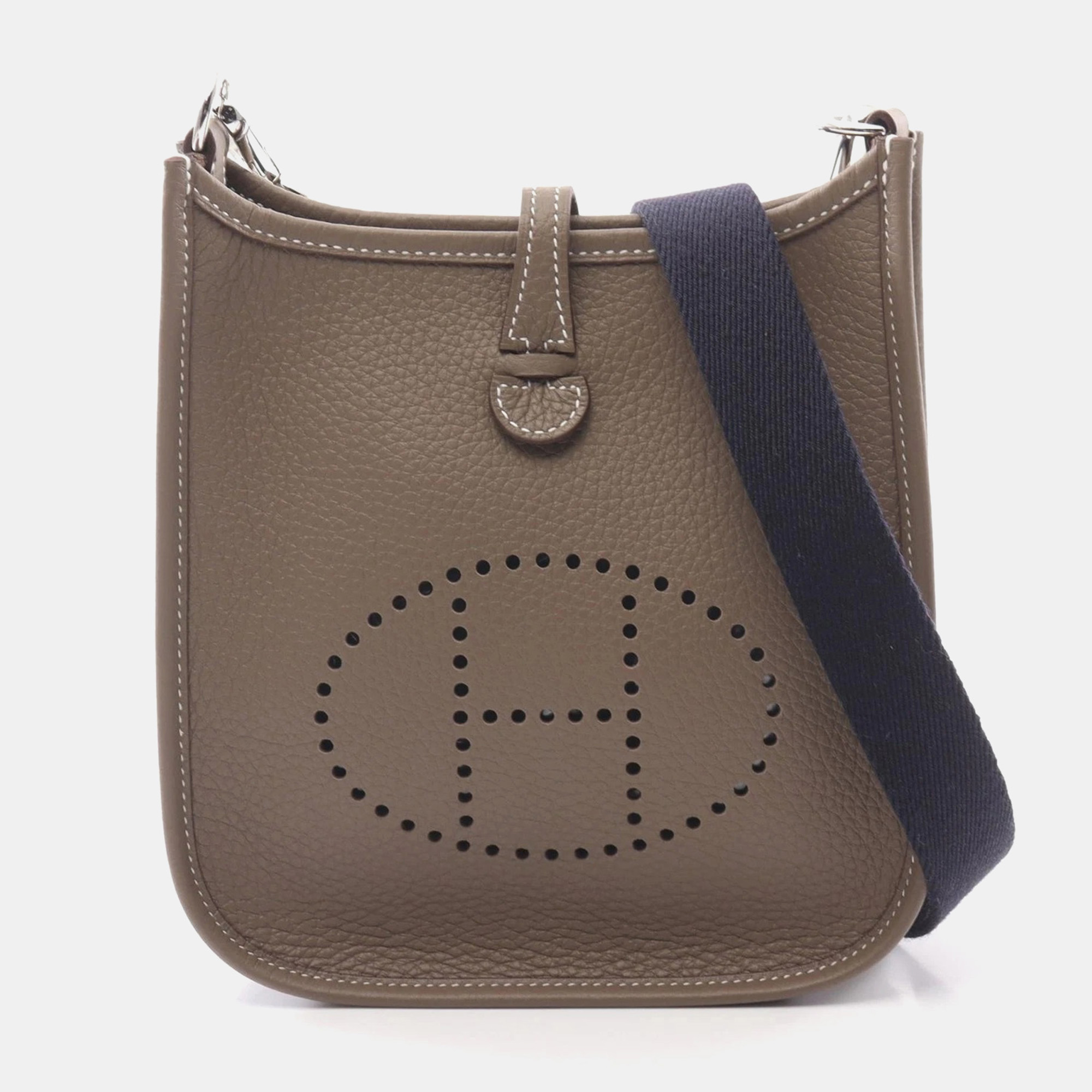 

Hermes Taurillon Clemence Leather Evelyne TPM Shoulder Bag, Brown
