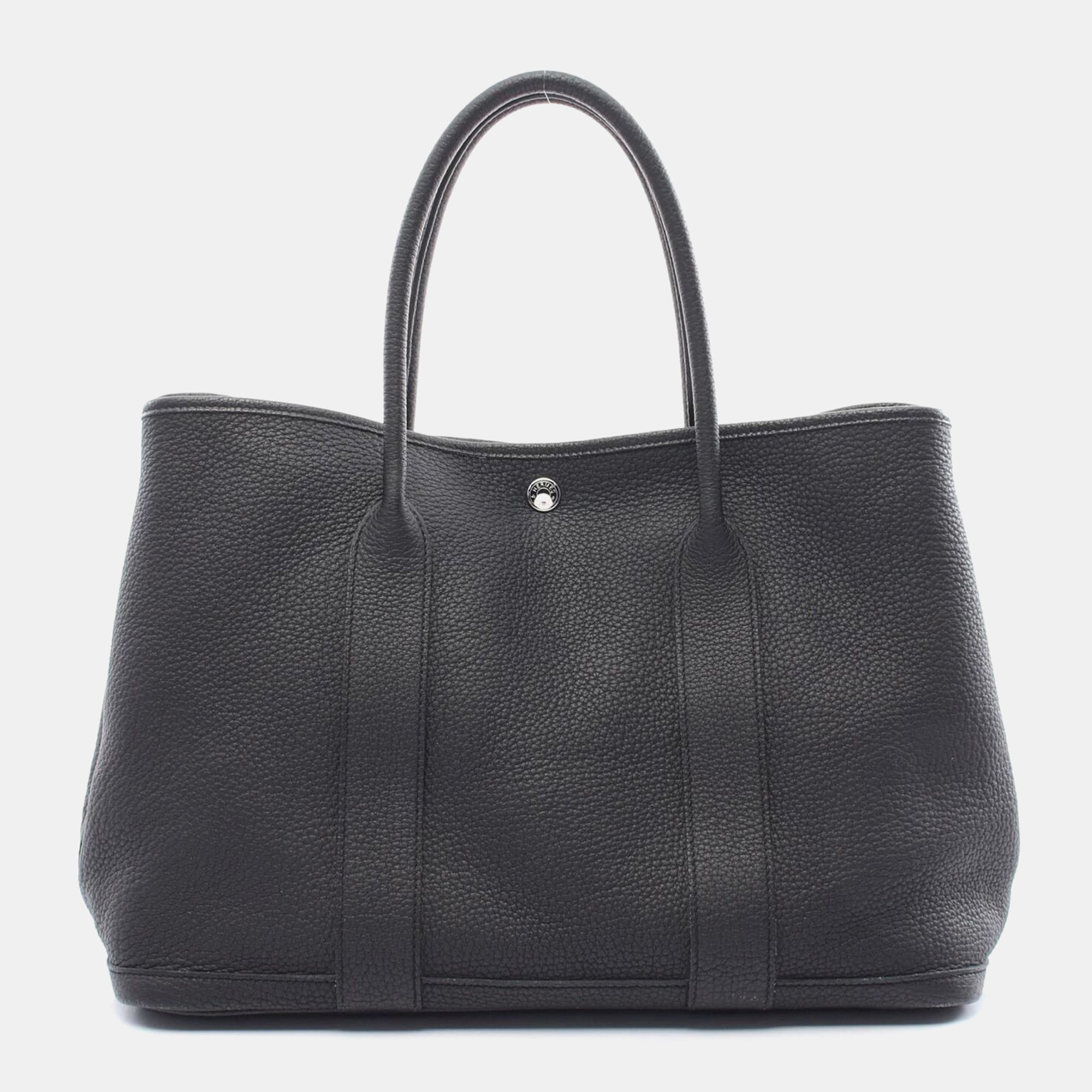 

Hermes Black Negonda Leather Garden Party 36 Tote Bag