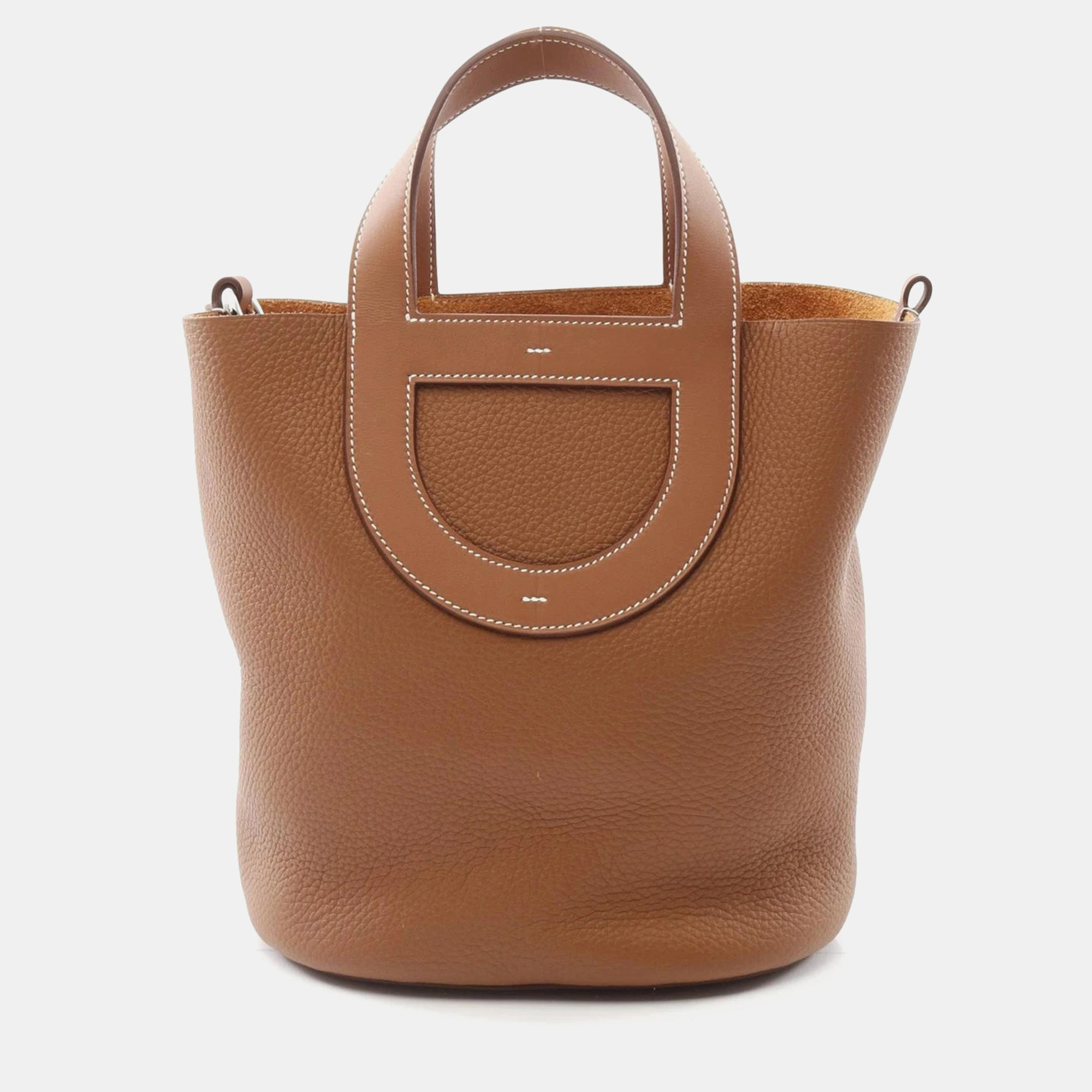 

Hermes Gold Taurillon Clemence Leather In The Loop 23 Handbag