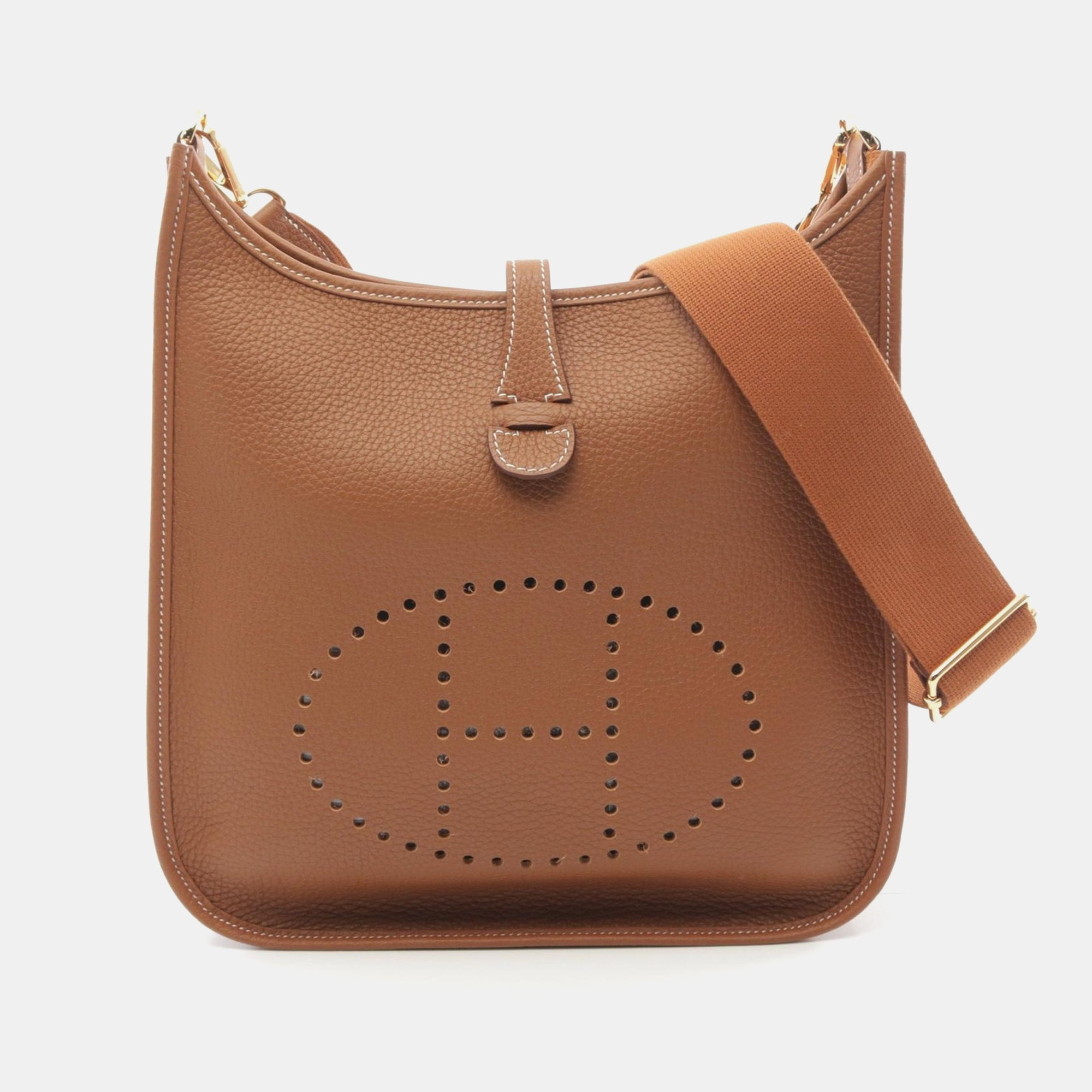 

Hermes Brown Clemence Leather Evelyne Iii Troyes Pm Shoulder Bag