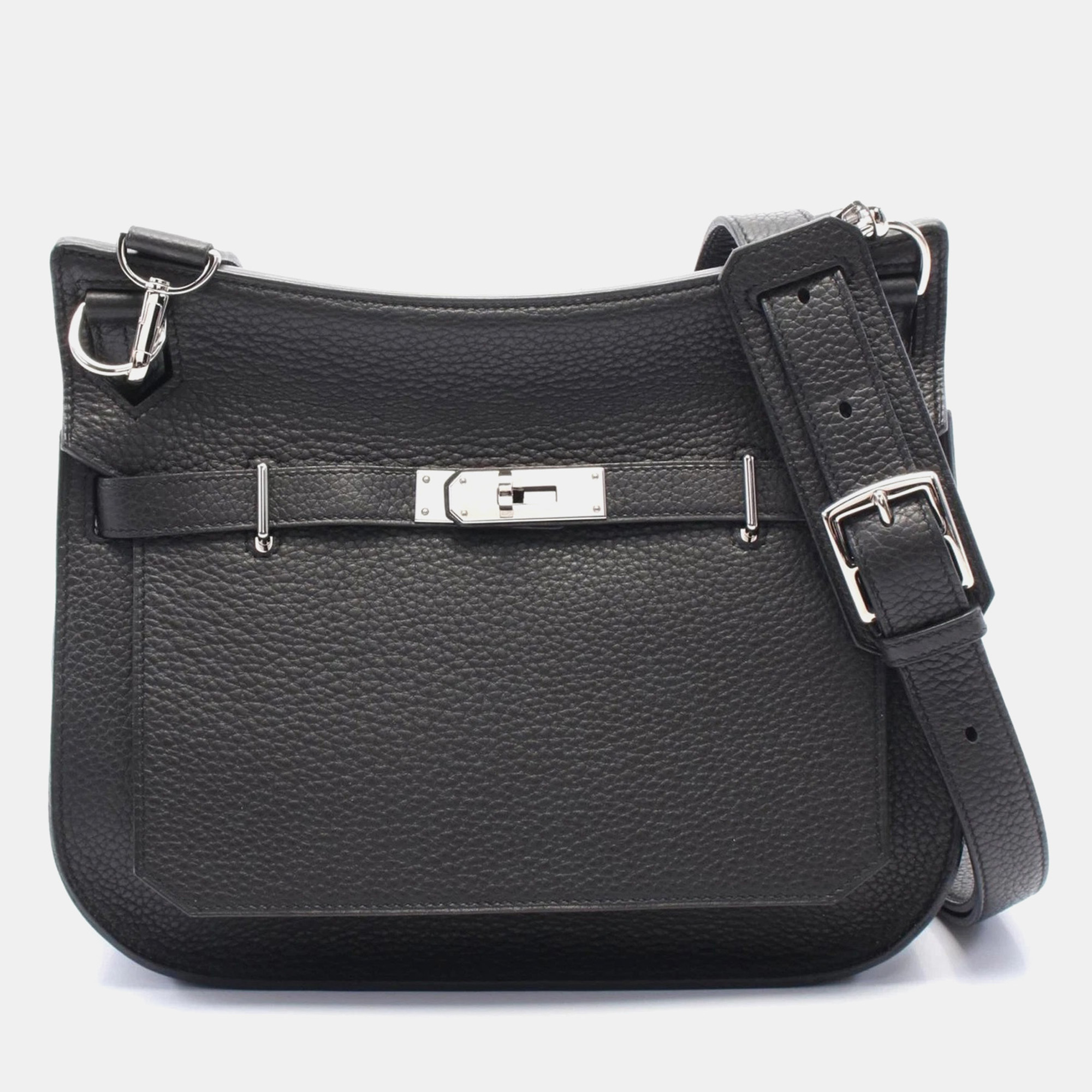 

Hermes Black Taurillon Clemence Leather Jypsiere 28 Shoulder Bag