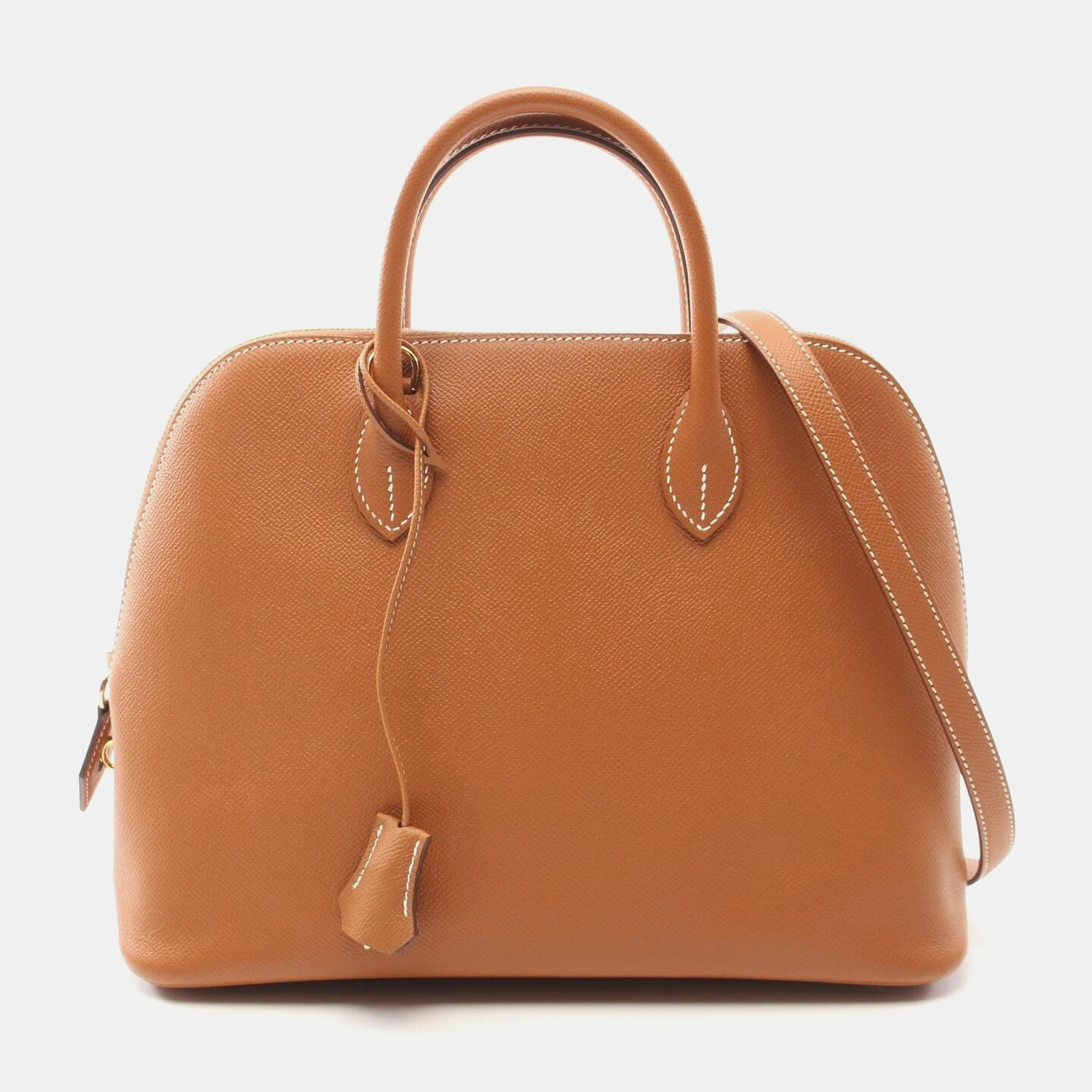 

Hermes Brown Gold Epsom Leather Bolide 1923 30 Handbag