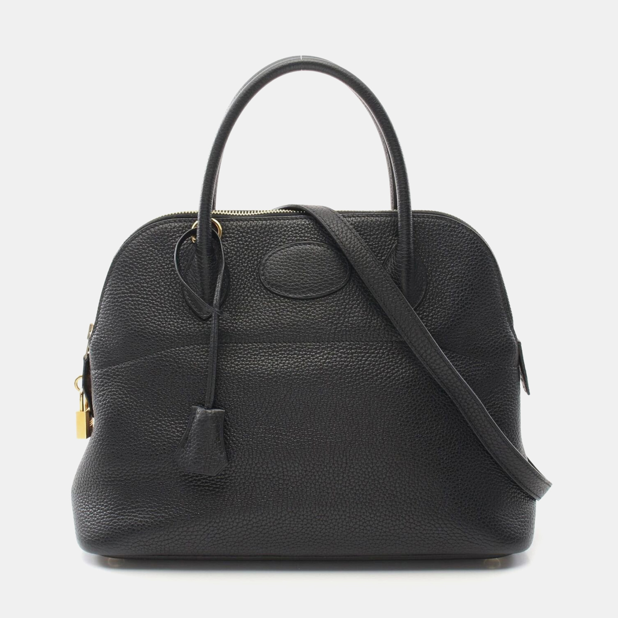 

Hermes Black Taurillon Clemence Leather Bolide 31 Handbag