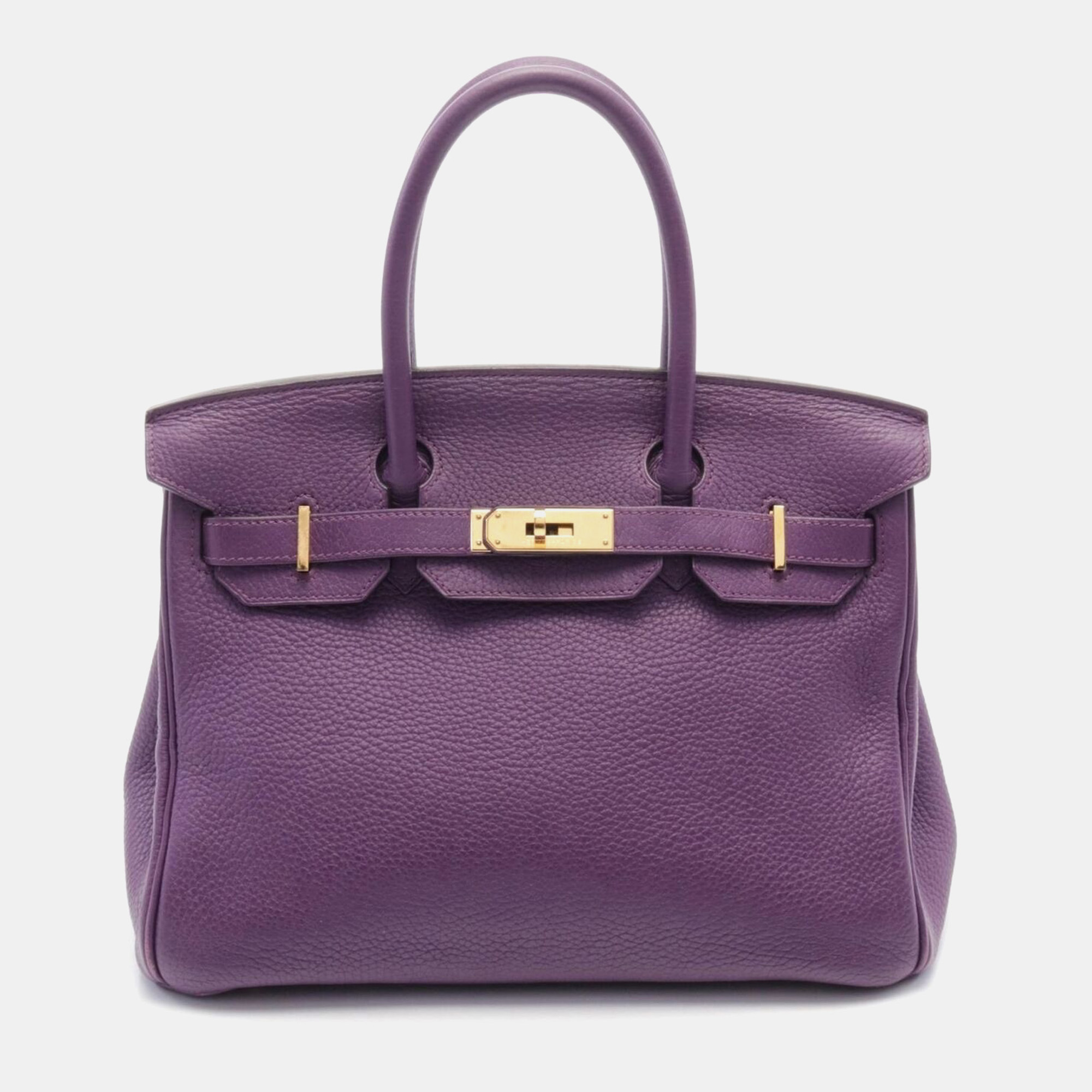 

Hermes Ultra Violet Togo Leather Birkin 30 Handbag, Purple
