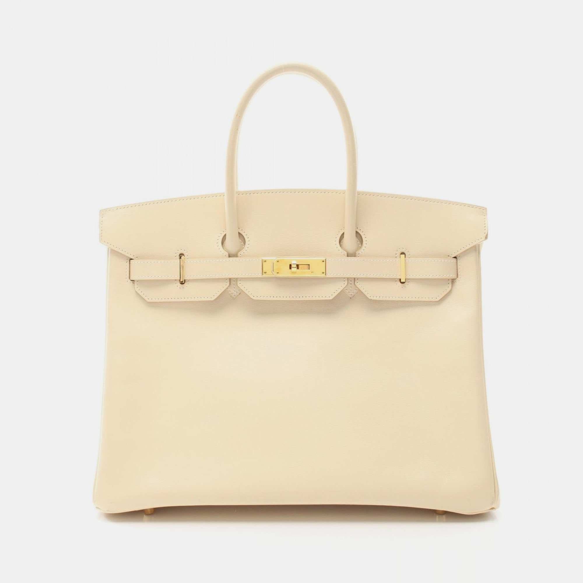 

Hermes Beige Parchemin Box Calf Leather Birkin 35 Handbag GHW