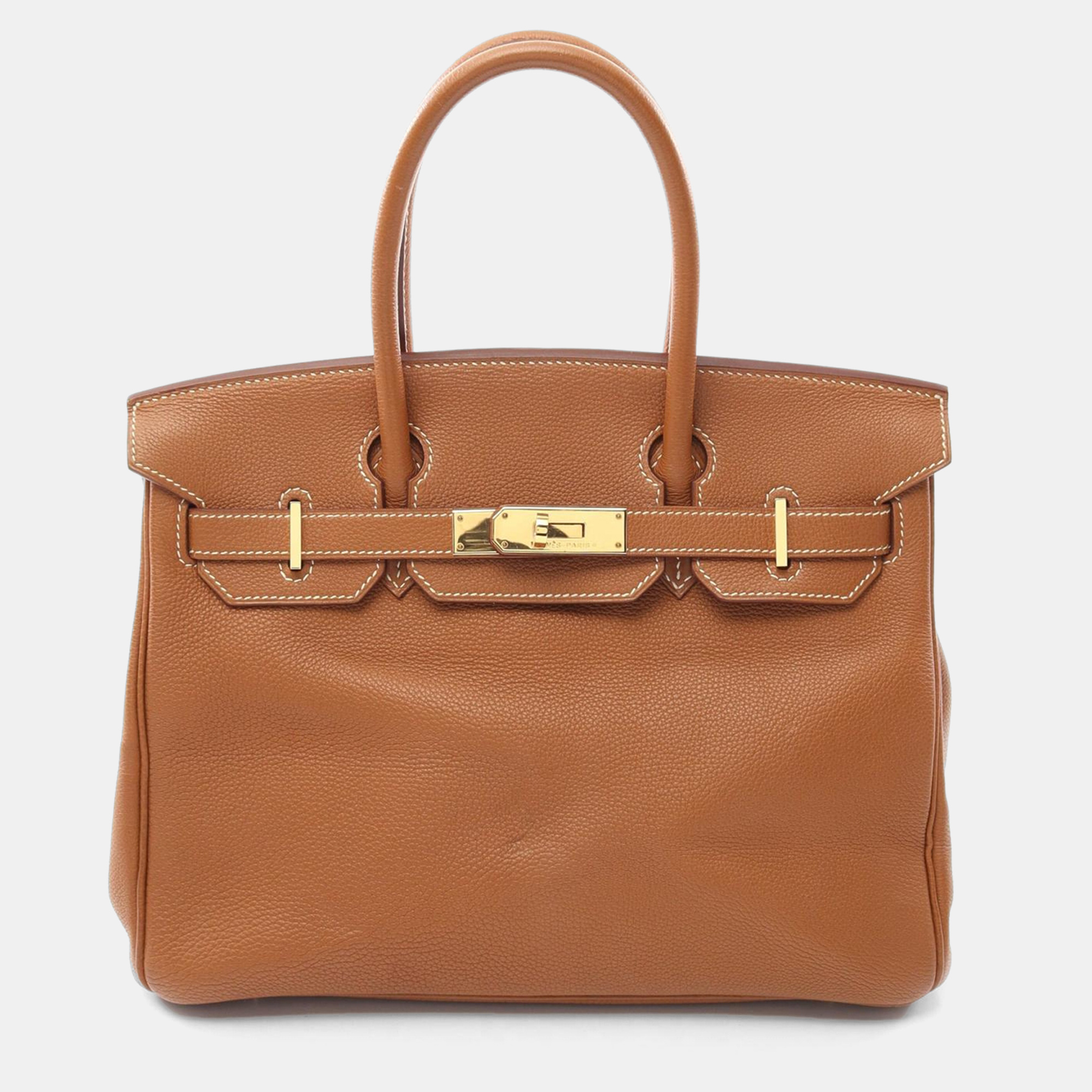 

Hermes Gold Togo Leather Birkin 30 Handbag