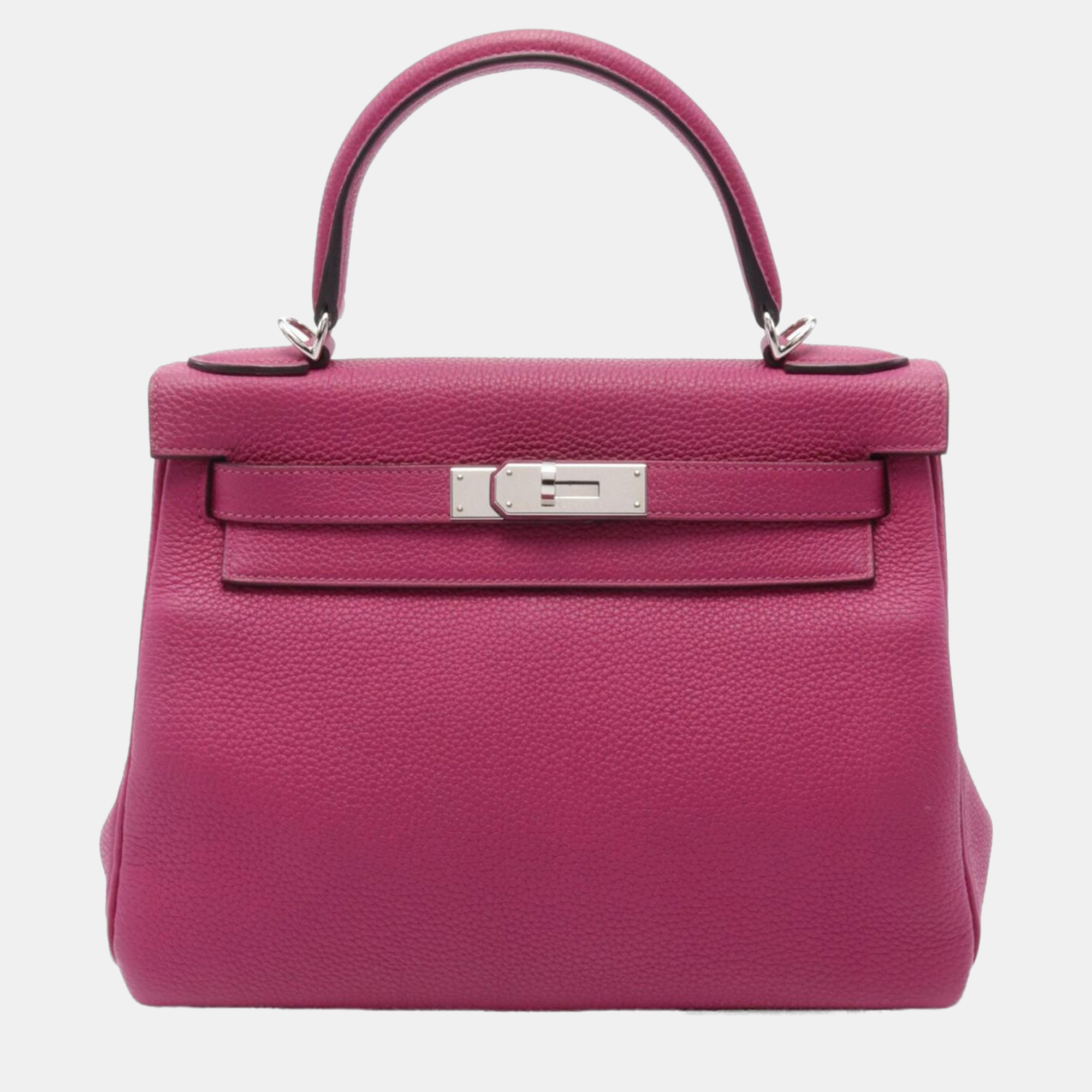 

Hermes Rose Purple Togo Kelly 28 Handbag SHW, Pink