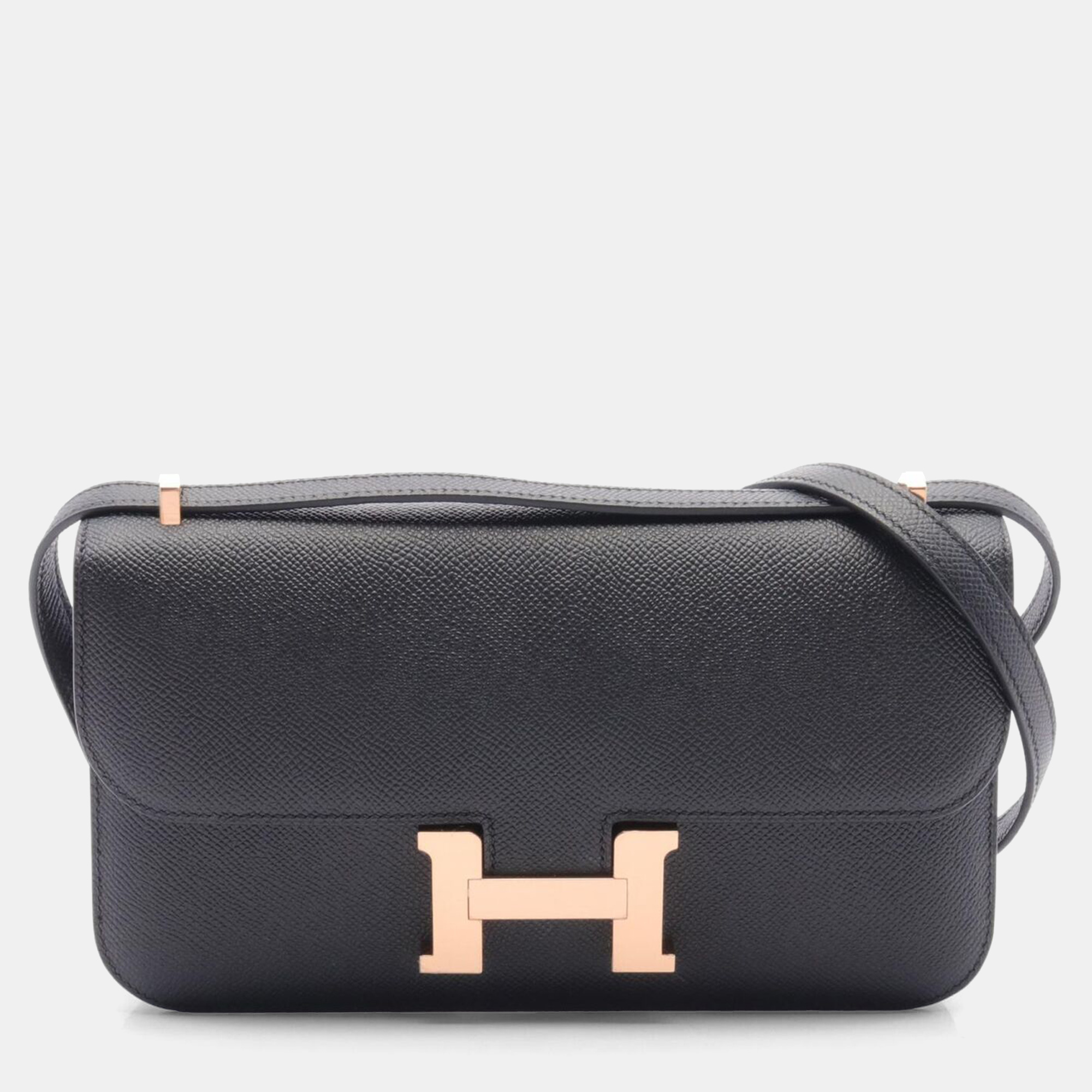 

Hermes Black Epsom Leather Constance Elan Shoulder Bag