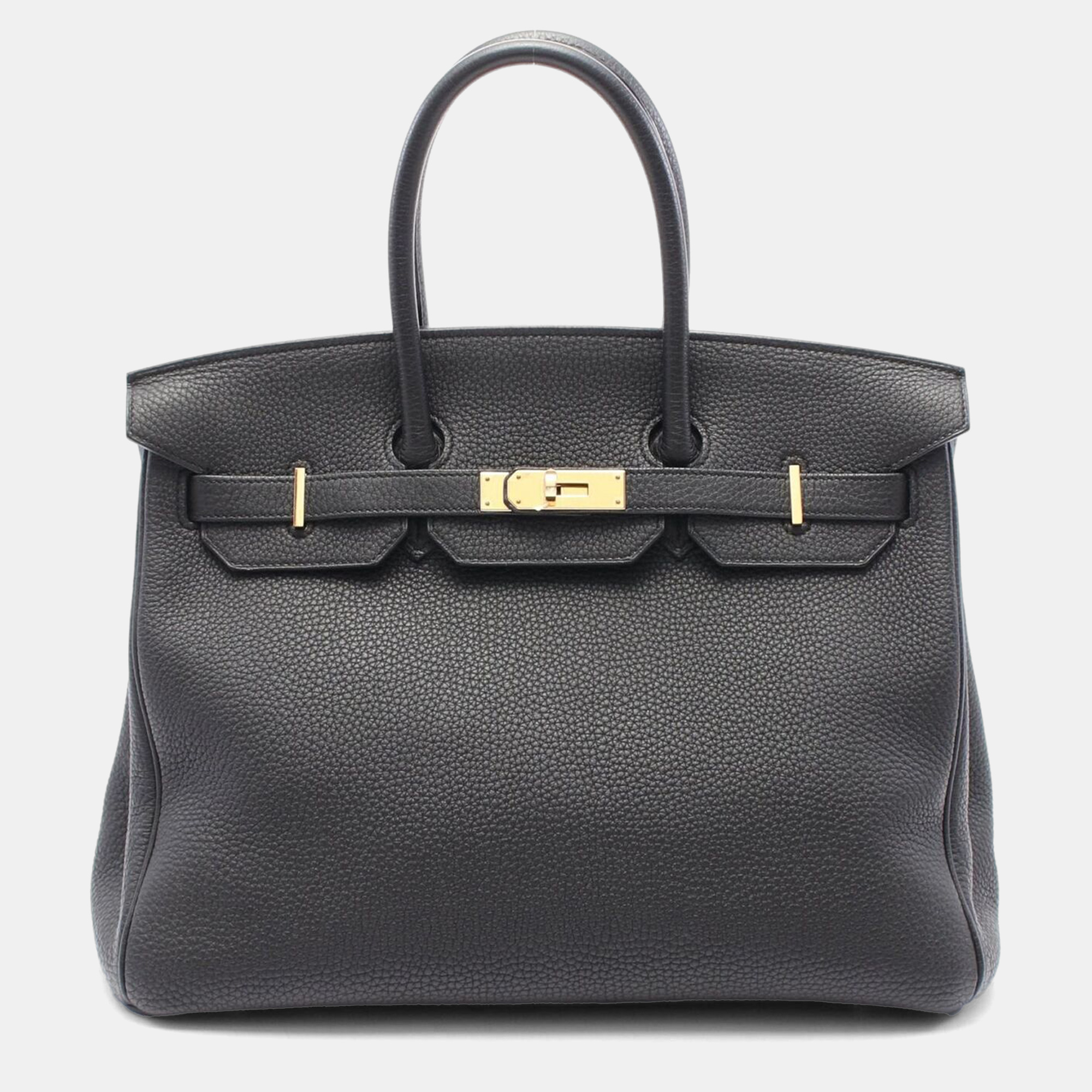 

Hermes Black Togo Leather Birkin 35 Handbag