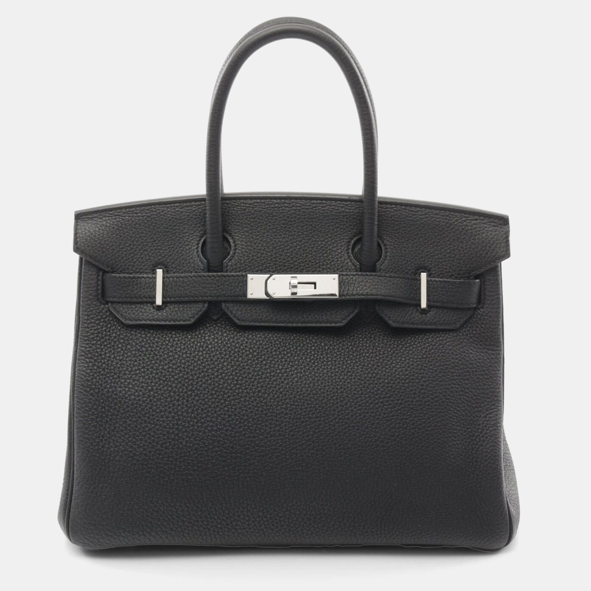 

Hermes Black Togo Leather Birkin 30 Handbag