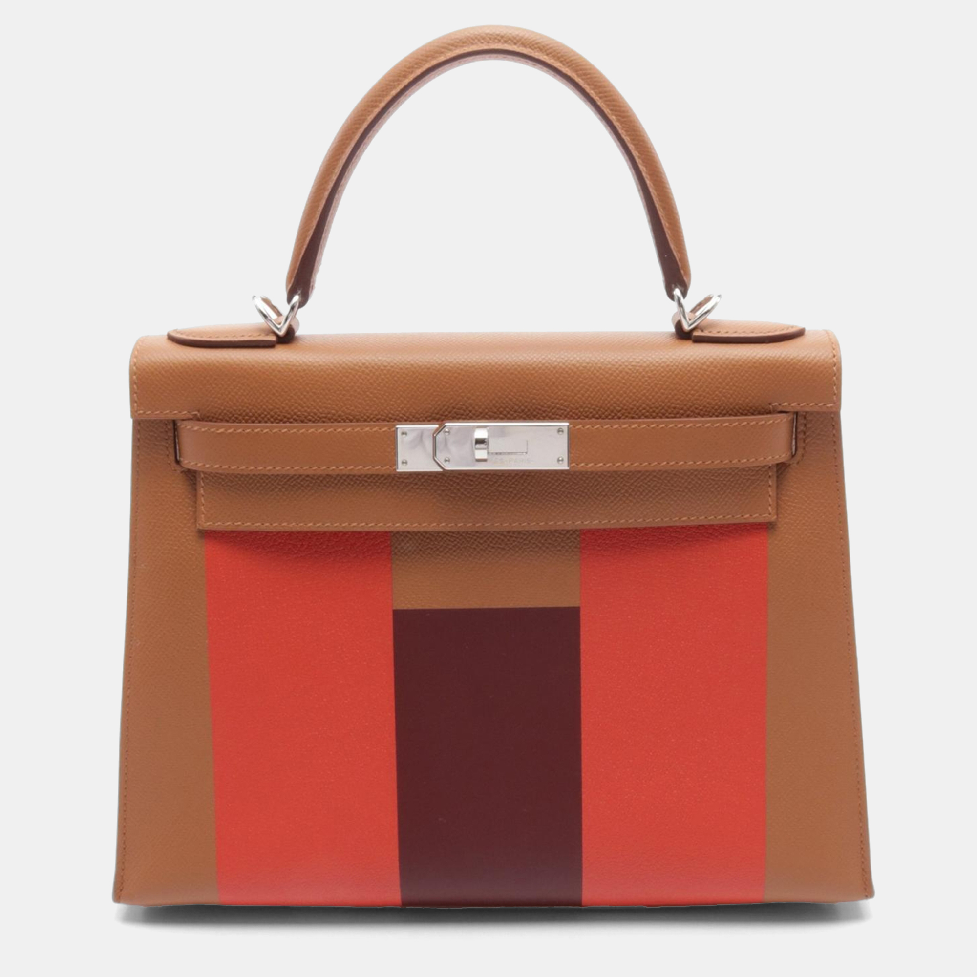 

Hermes Bordeaux/Brown Epsom Leather Kelly Letter 28 Handbag