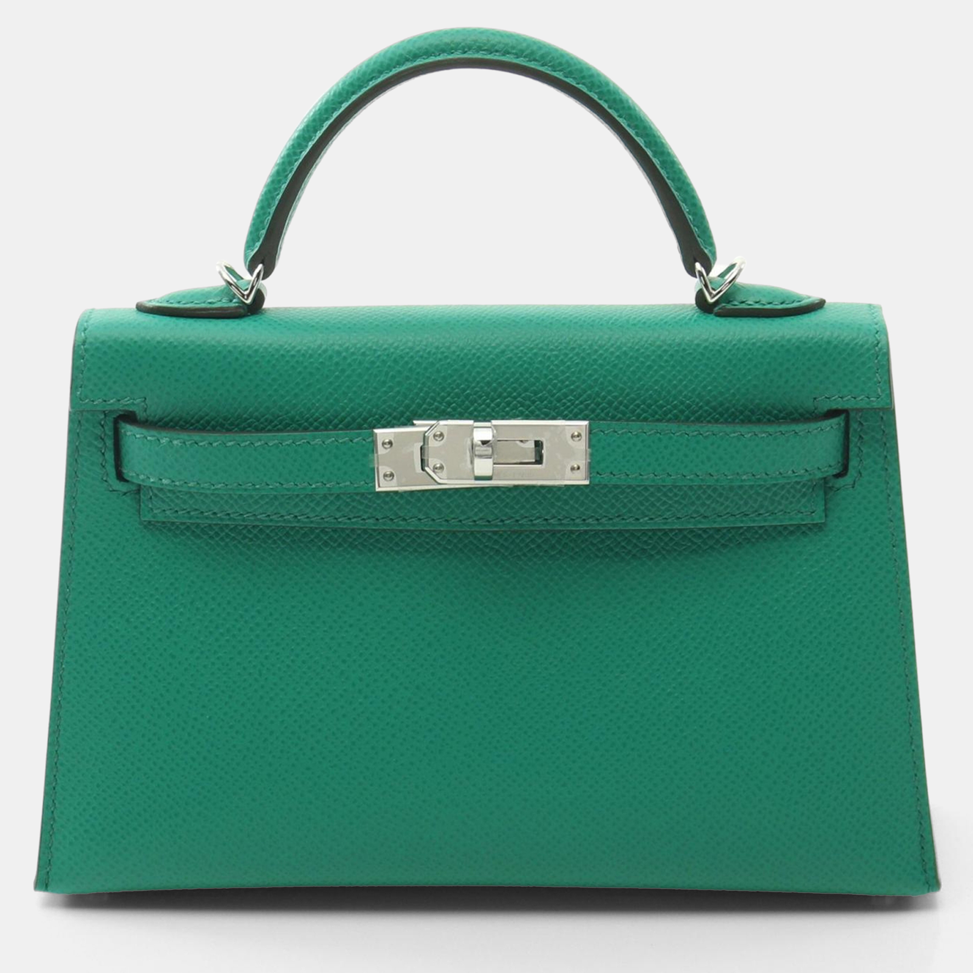 

Hermes Vert Jade Epsom Leather Mini Kelly Shoulder Bag, Green