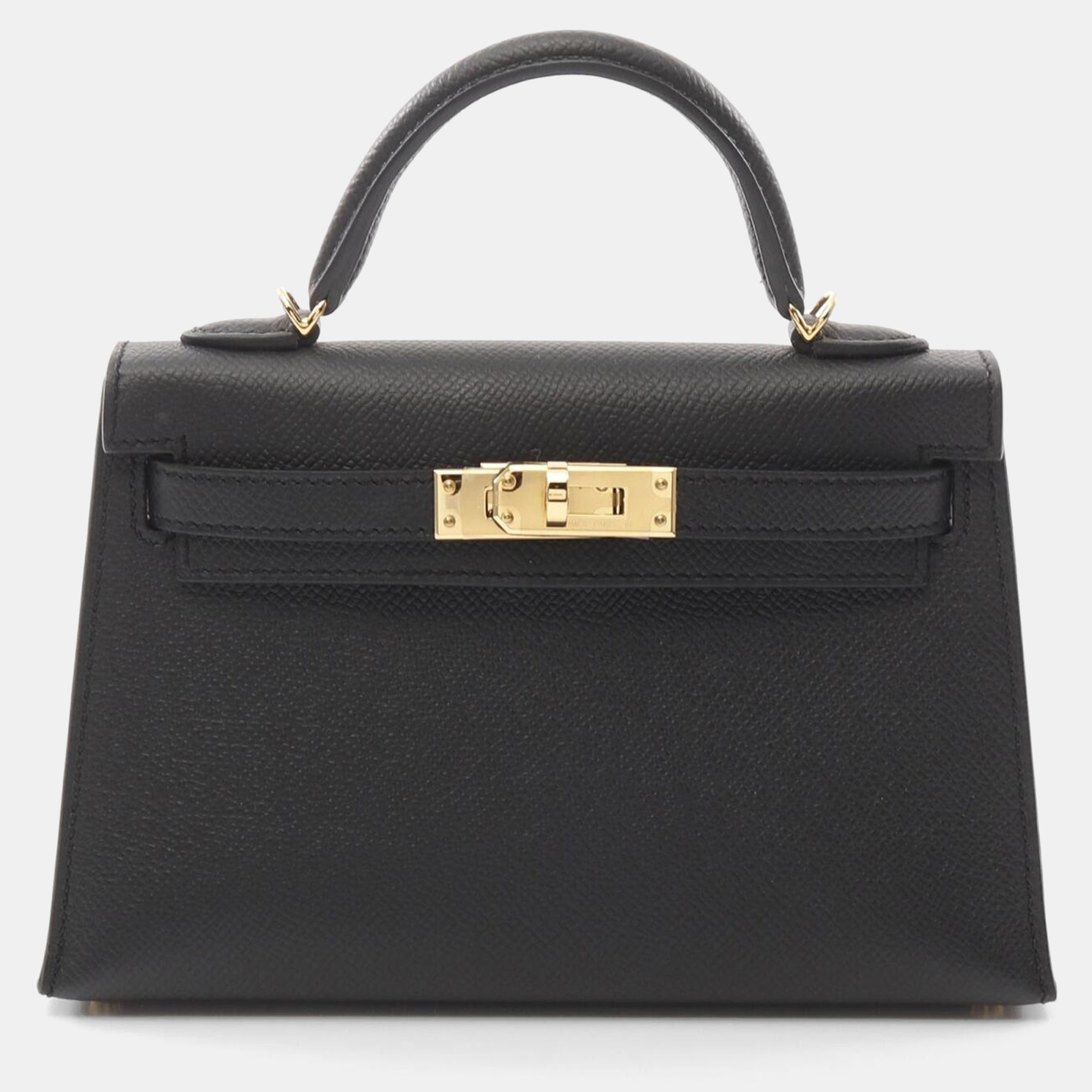 

Hermes Black Epsom Leather Mini Kelly Shoulder Bag