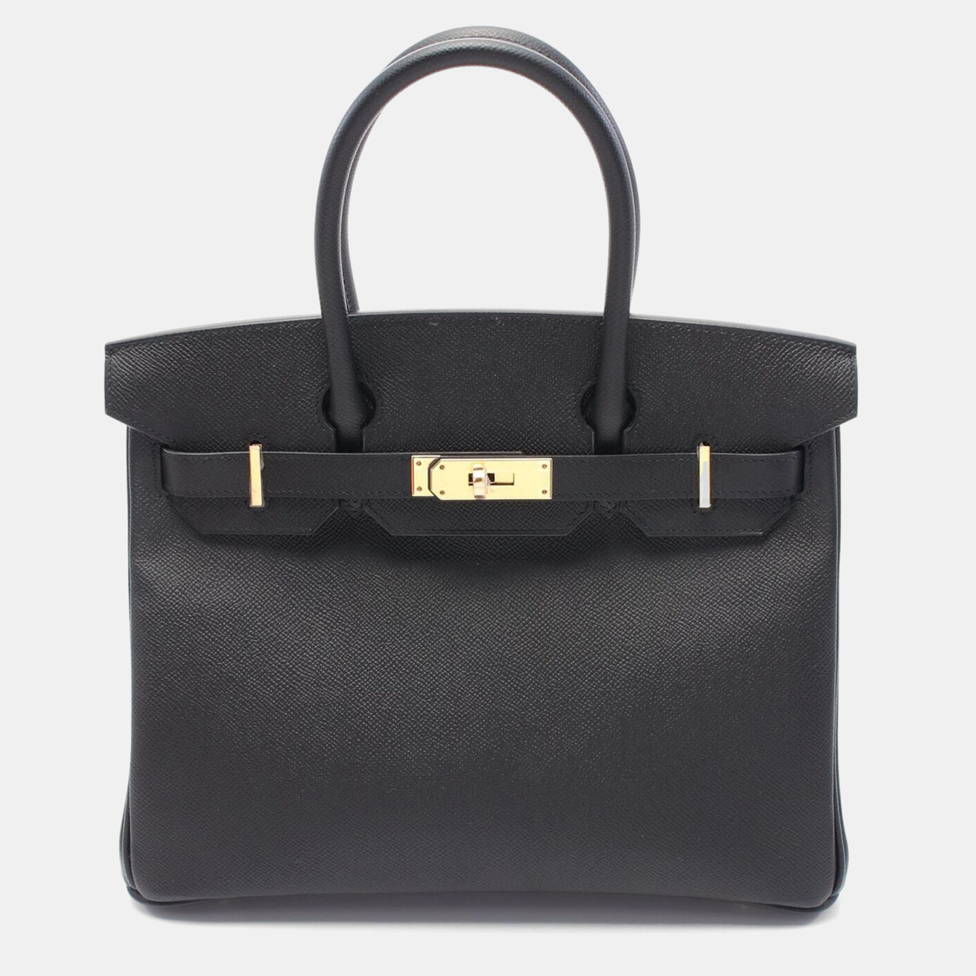 

Hermes Black Epsom Leather Birkin 30 Handbag