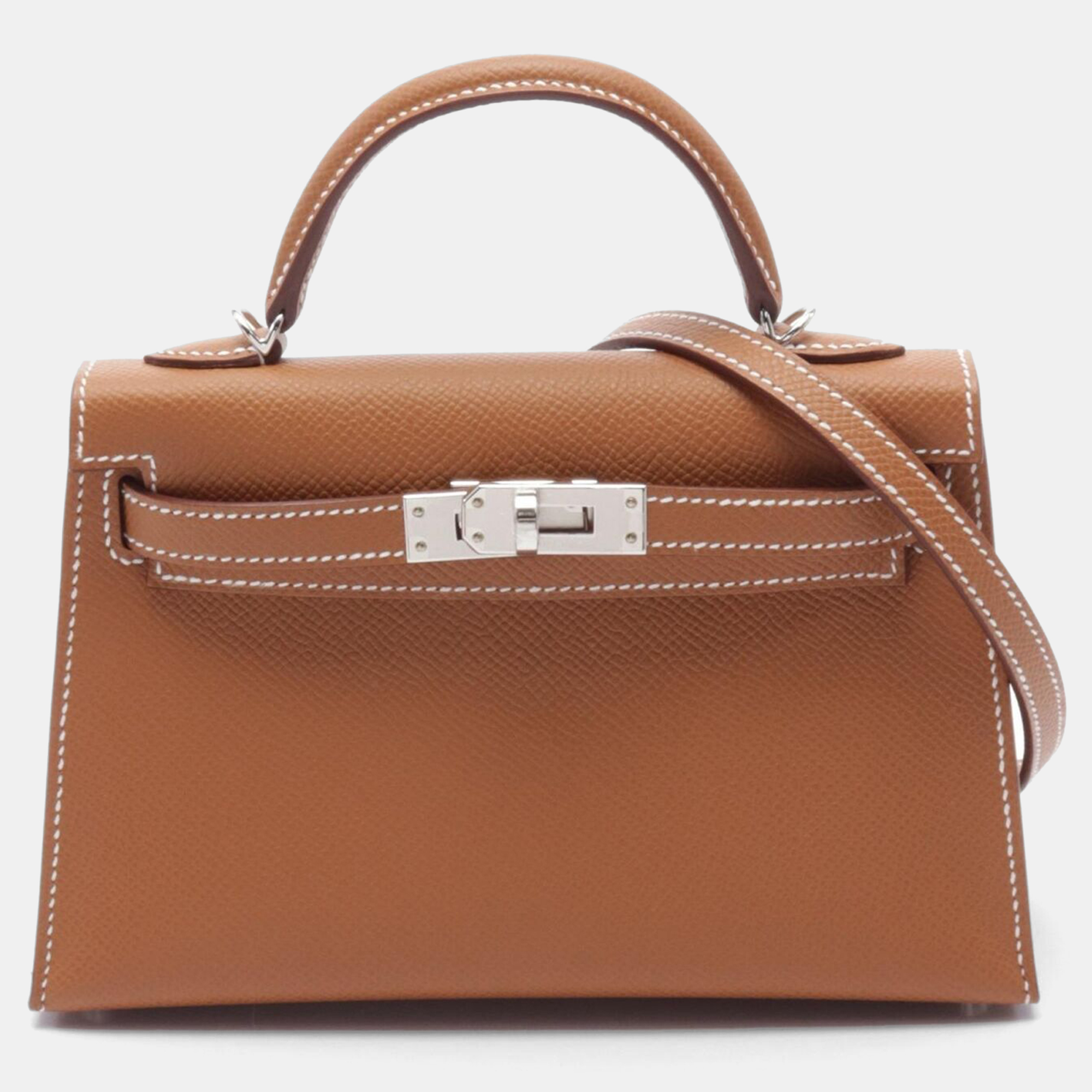 

Hermes Gold Epsom Leather Mini Kelly Handbag
