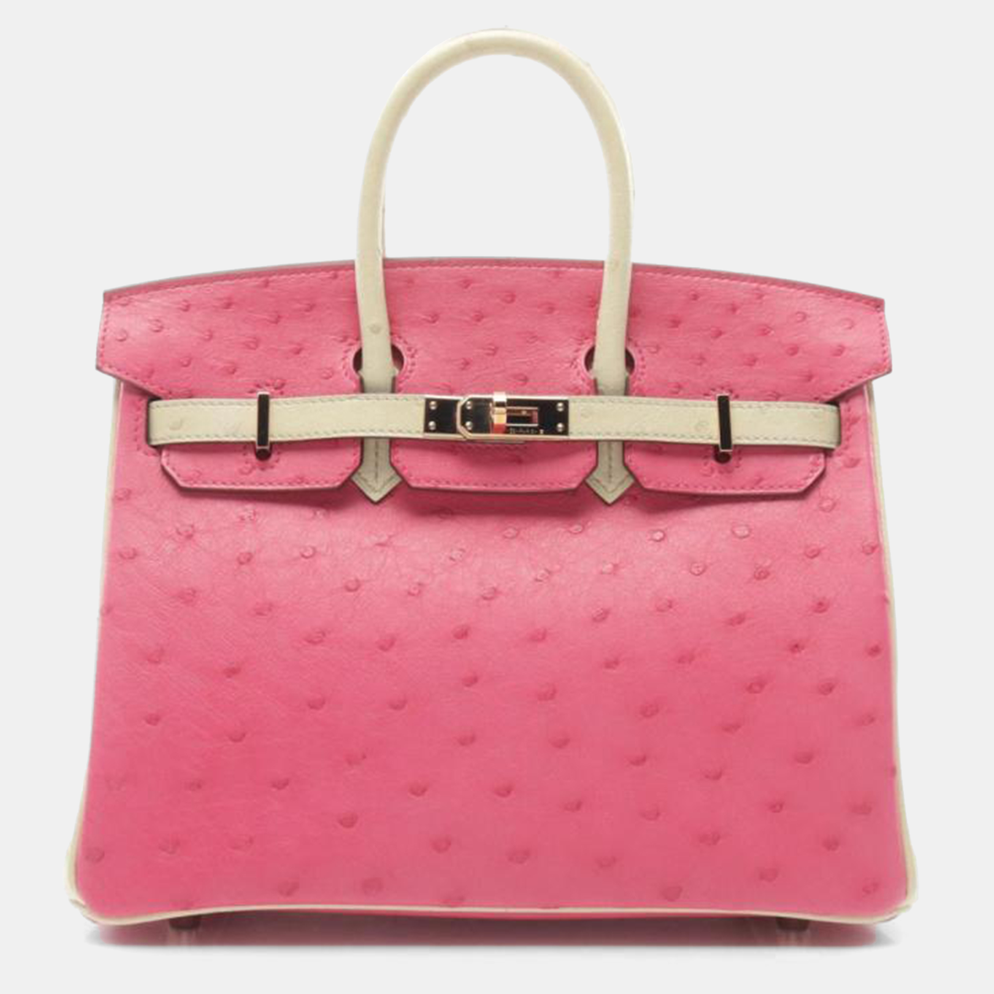 

Hermes Rose Tyrien Vanille Birkin 25, Pink