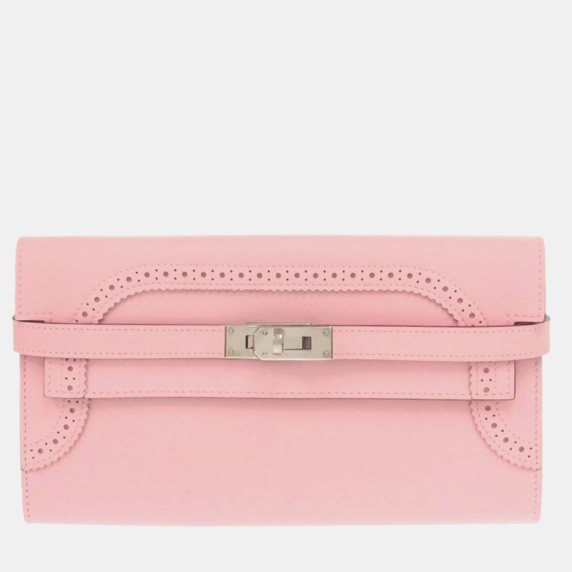 

Hermes Rose Sakura Pink Swift Long Gillies Kelly Wallet
