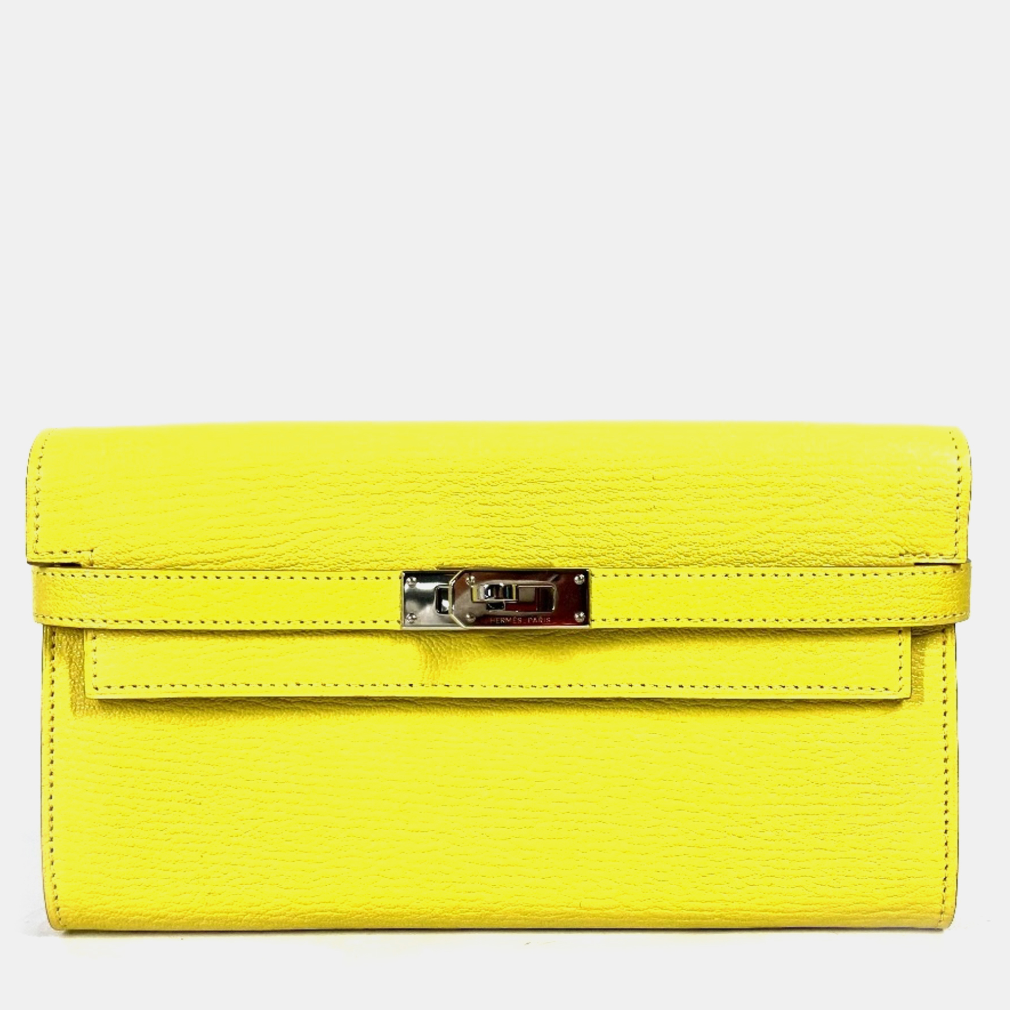 

Hermes Yellow Chevre Long Kelly Wallet