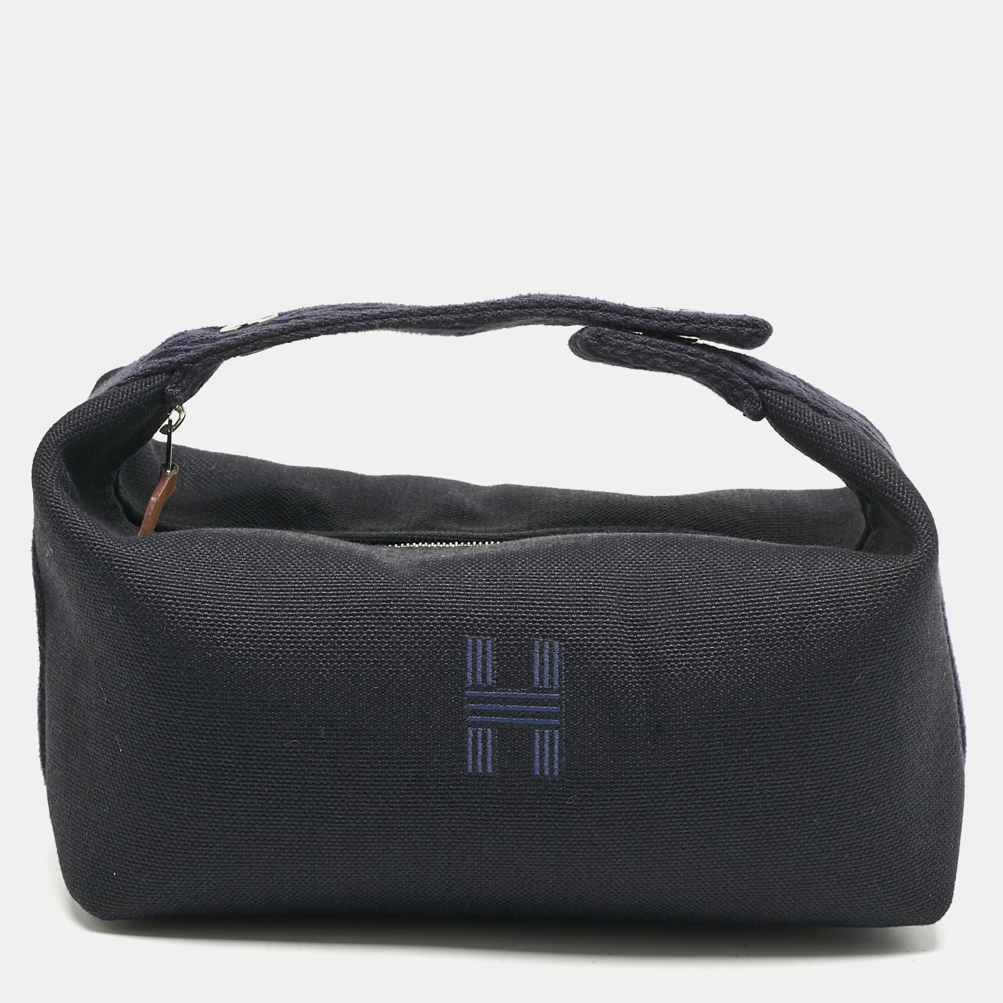 

Hermes Bleu Nuit Canvas  Bride-A-Brac Pouch, Blue