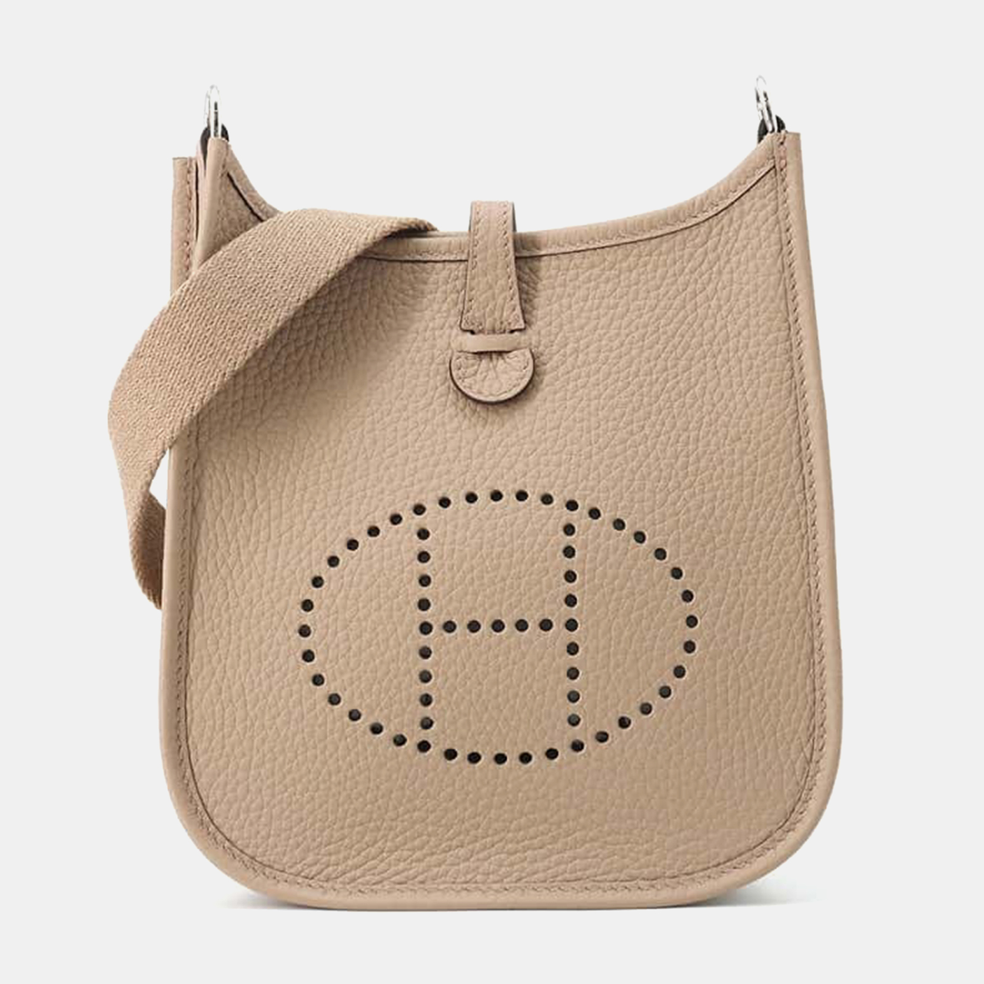 

Hermes Beige Marfa Taurillon Clemence Evelyne Short TPM Shoulder Bag