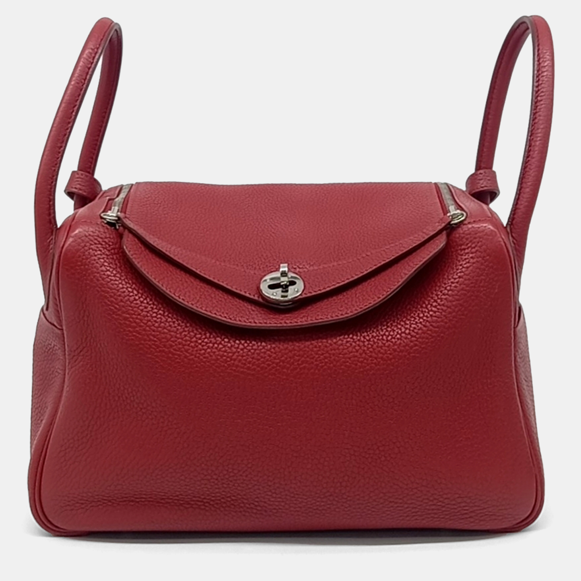 

Hermes Red Leather Lindy 30 bag