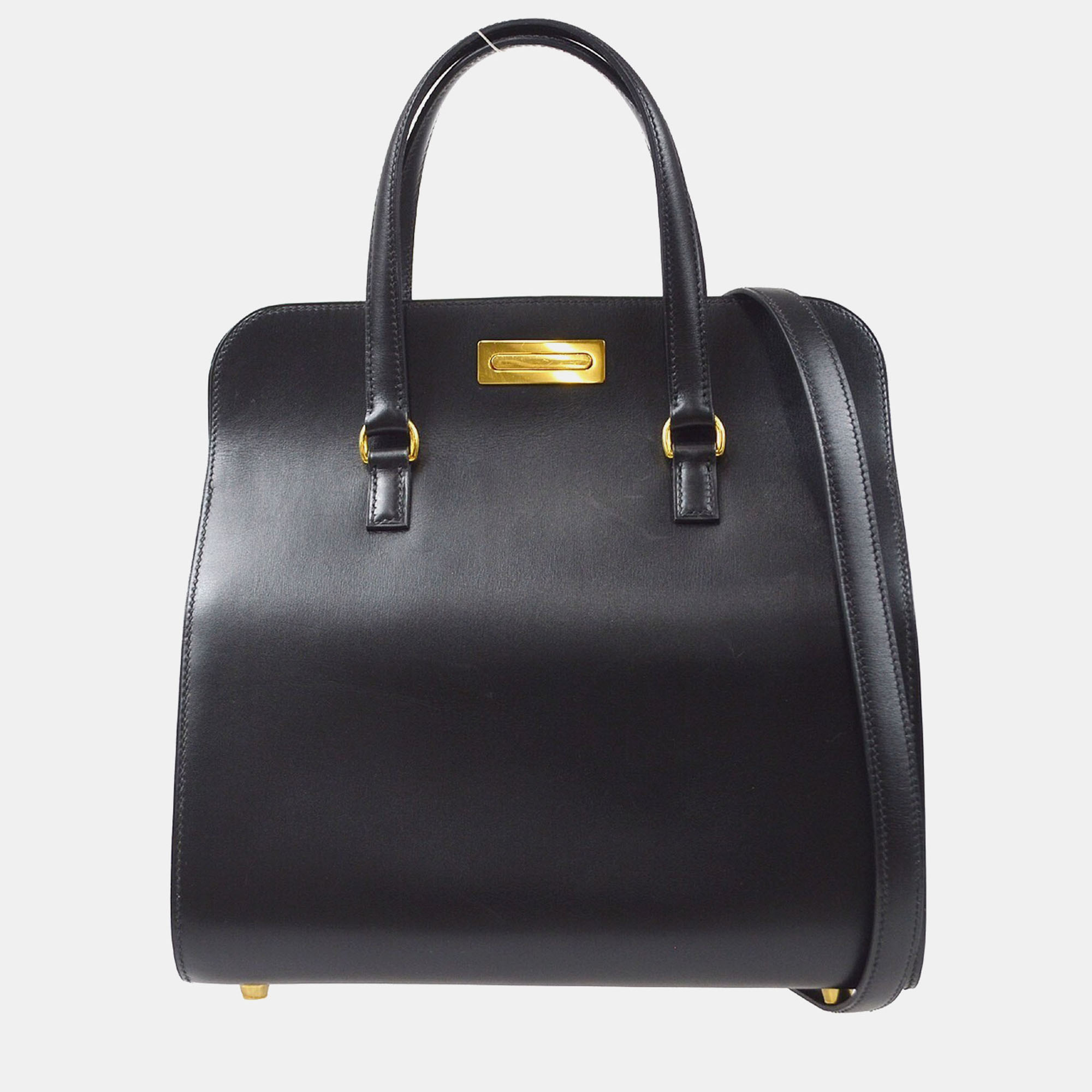 

Hermes Black Box Calf 2002S 2Way Handbag
