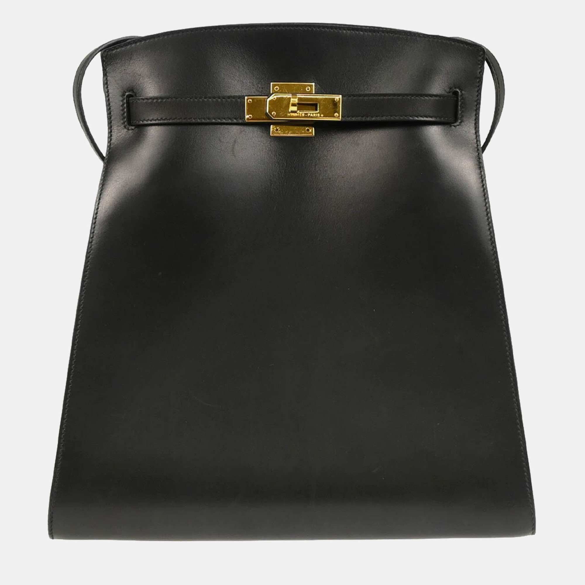 

Hermes Black Box Calf Kelly Sport Shoulder Bag GM