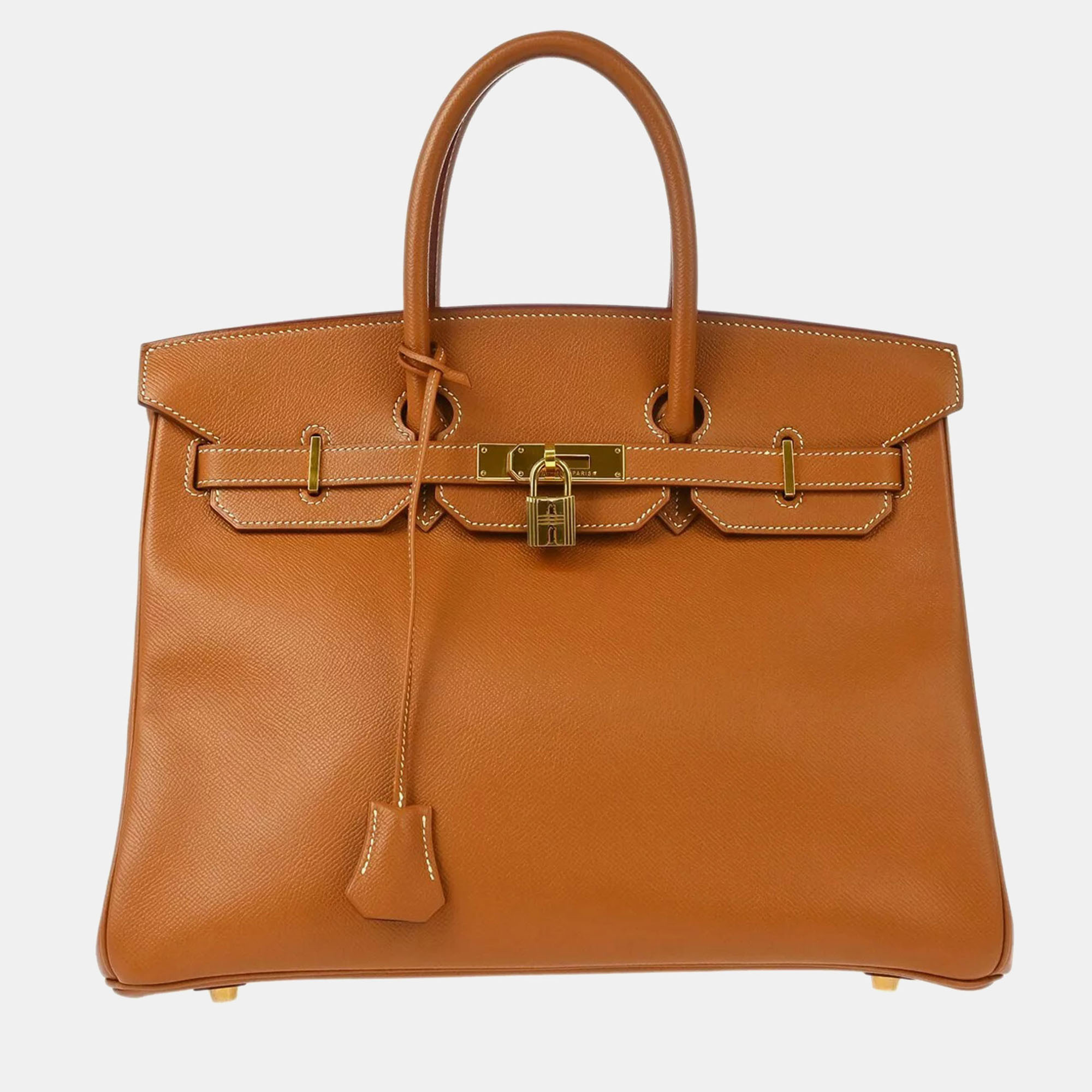 

Hermes Gold Courchevel Birkin 35 Handbag