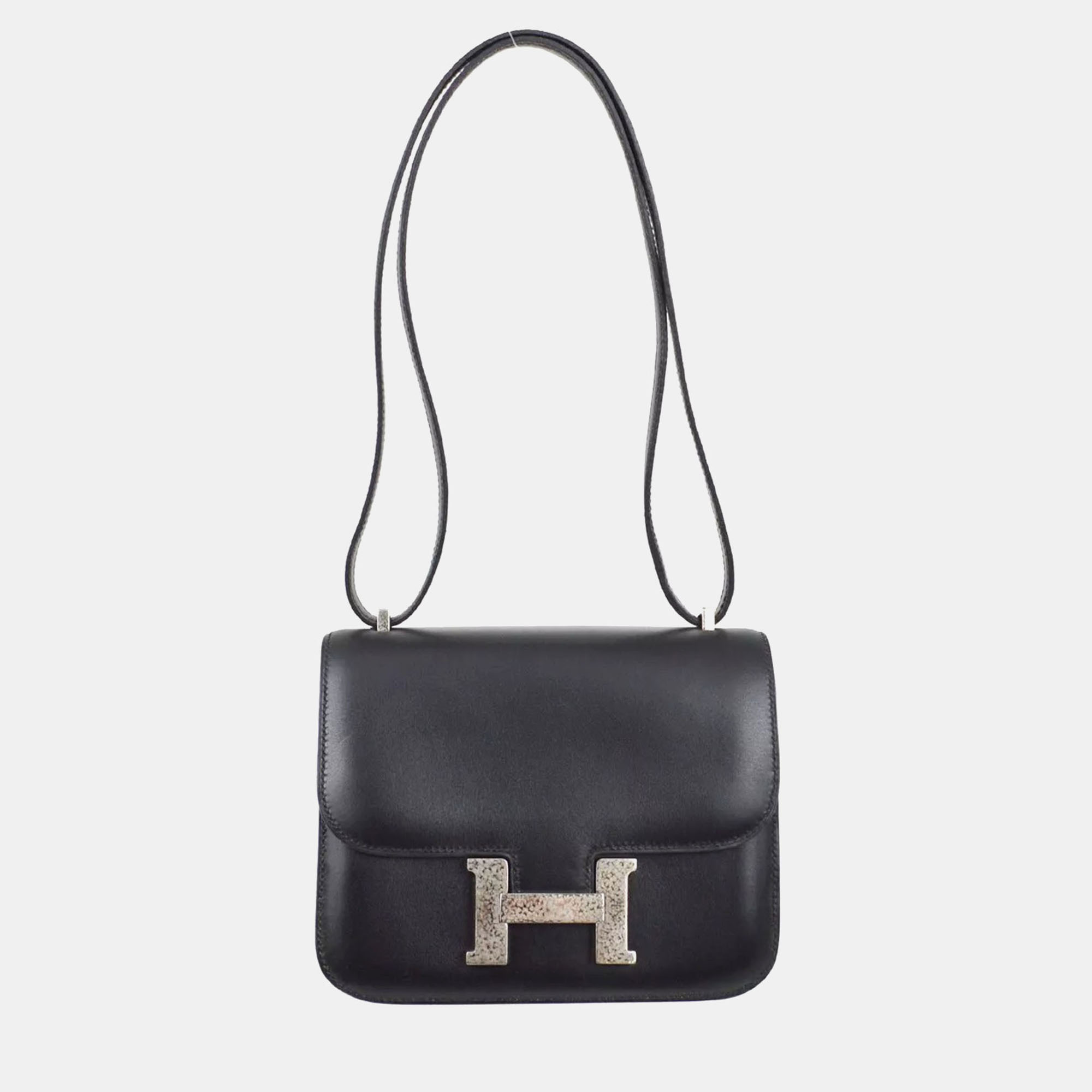 

Hermes Black Box Calf Constance 18 Shoulder Bag