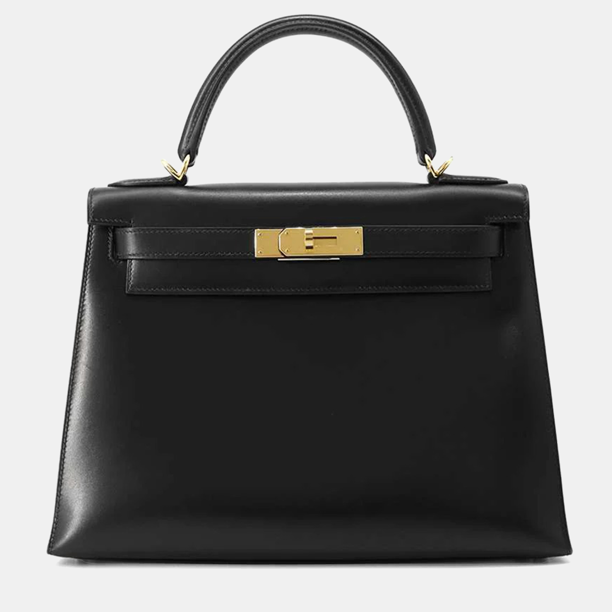 

Hermes Black Calf Leather Kelly Box Size