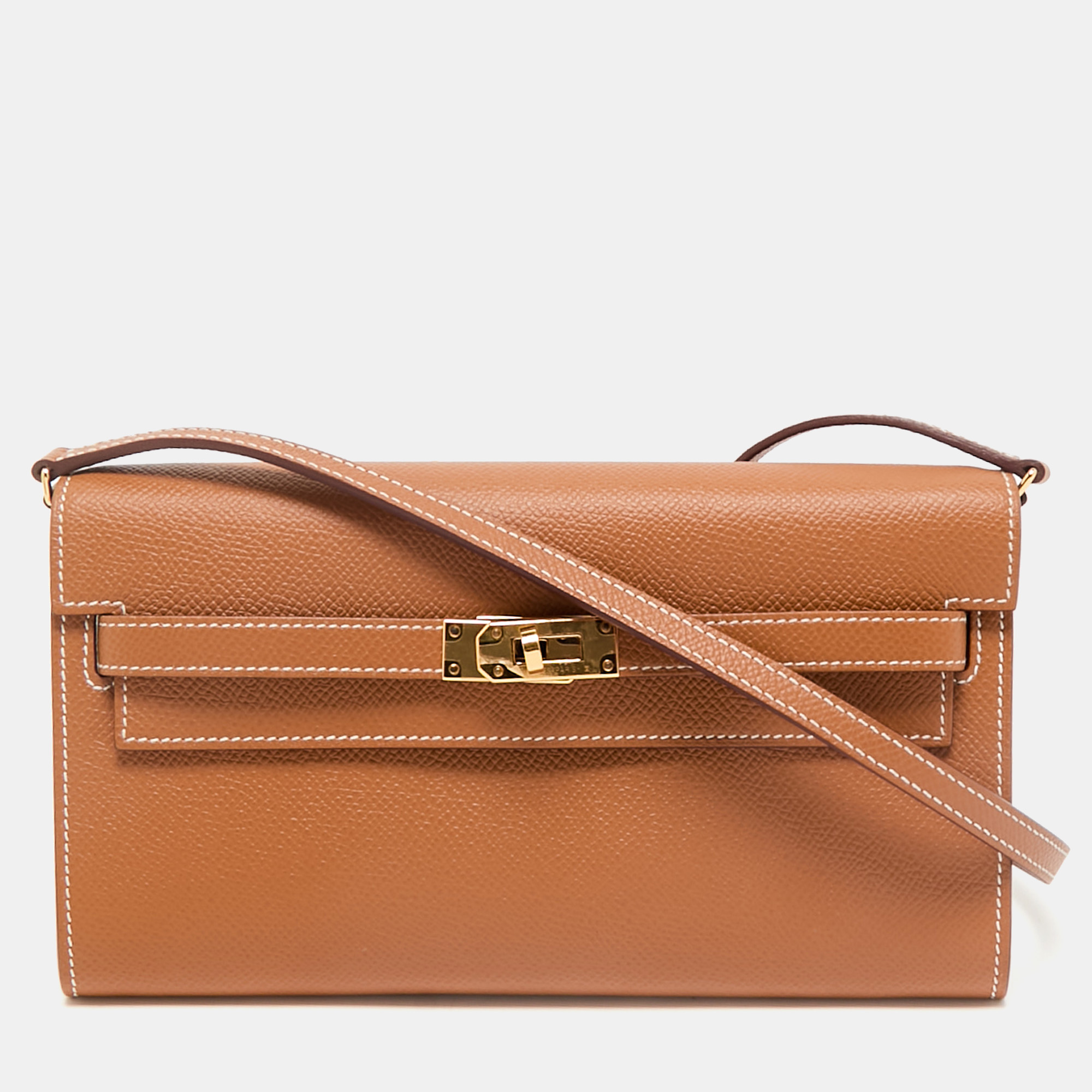 

Hermès Gold Epsom Leather Kelly To Go Wallet, Brown