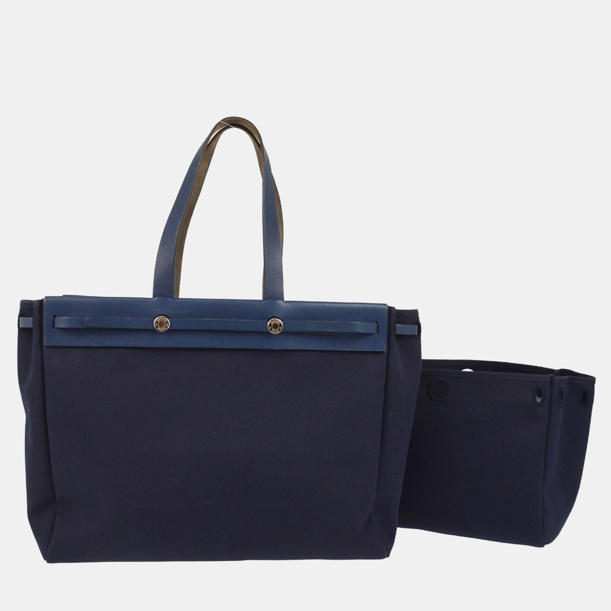 

Hermes Navy Officier Herbag Cabas, Navy blue