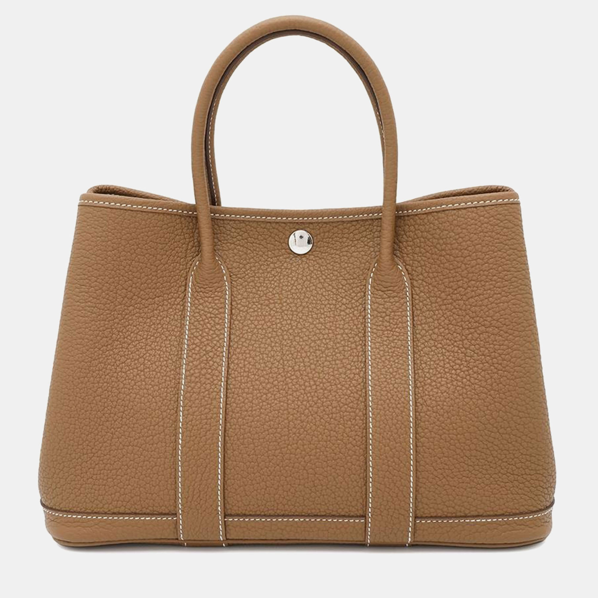 

Hermès Gold Negonda Leather Garden Party TPM Tote