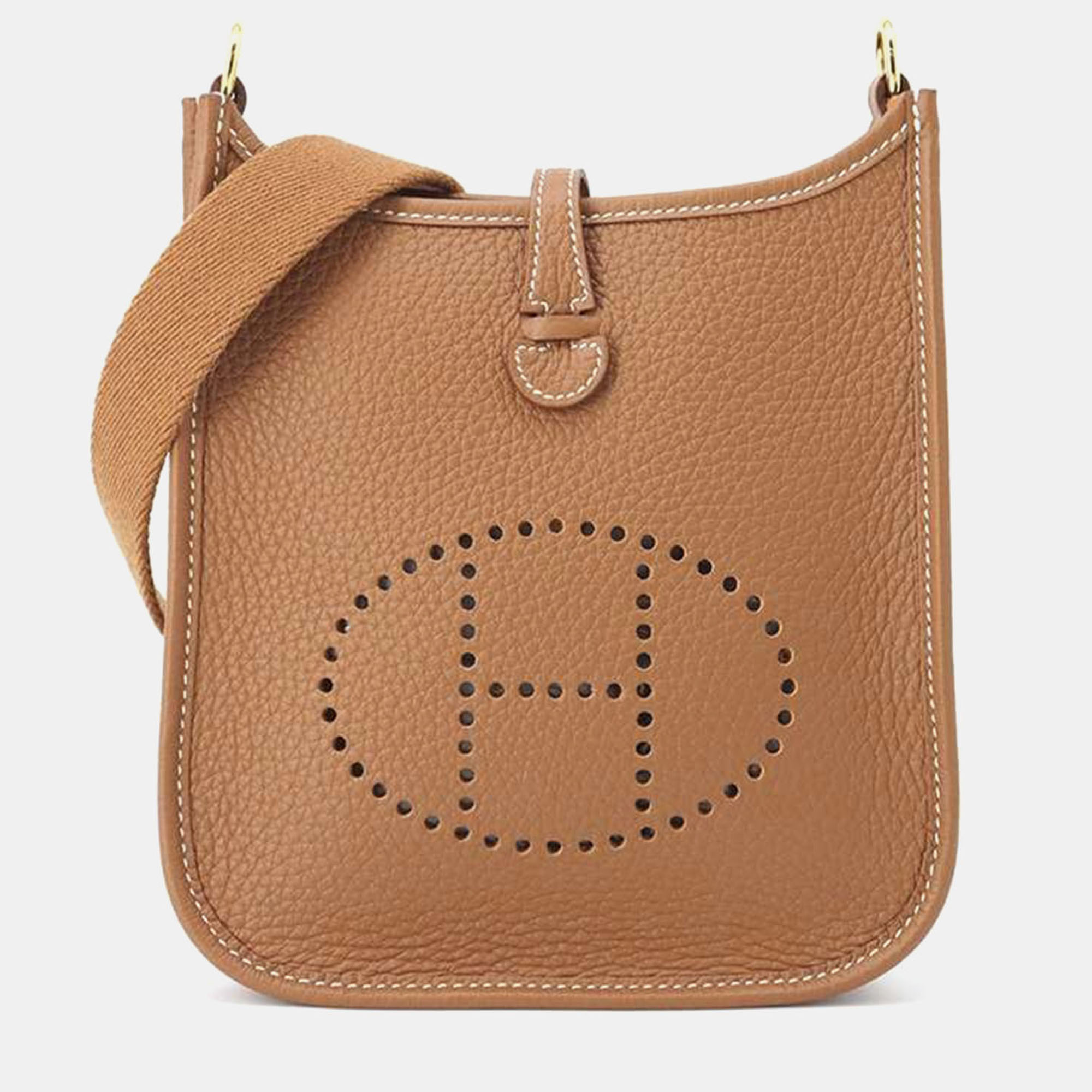 

Hermès Gold Taurillon Clemence Evelyne Short TPM