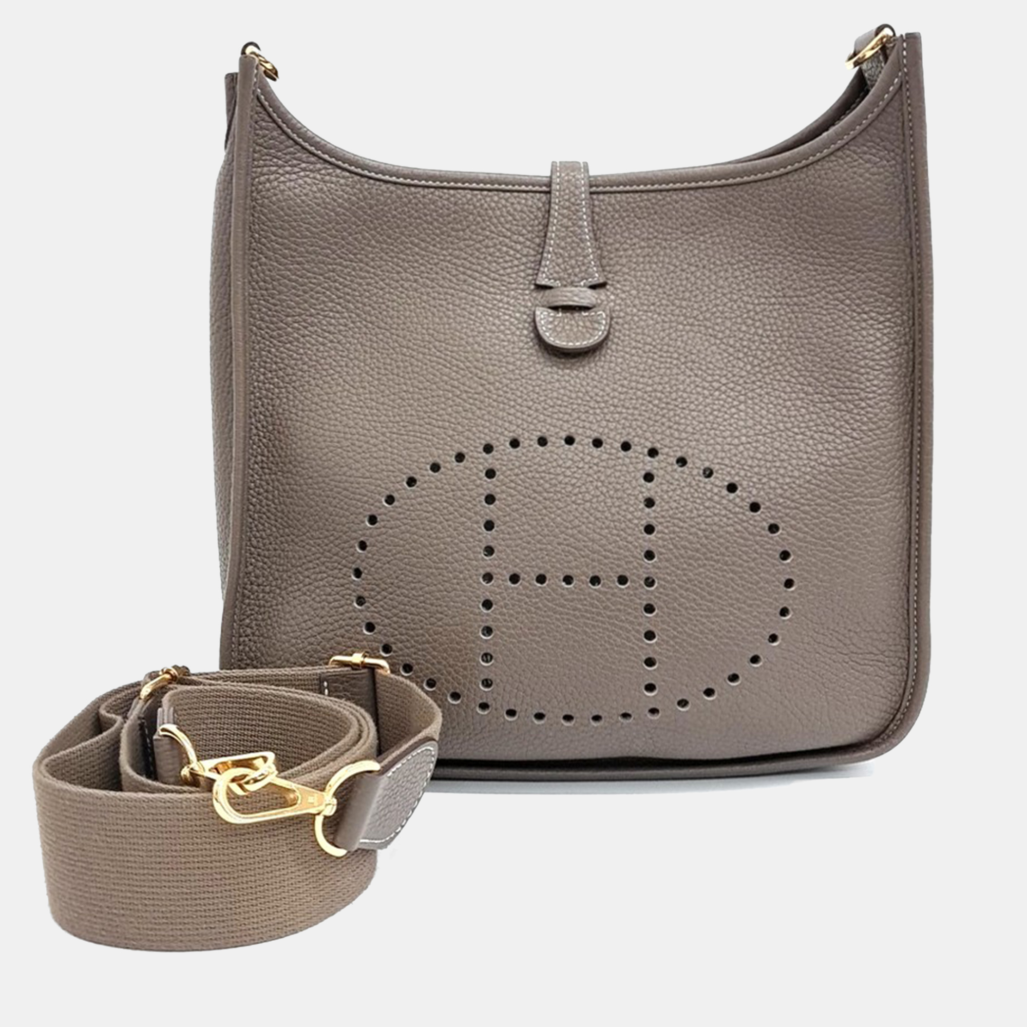 

Hermes Beige Leather Evelyn 29 bag