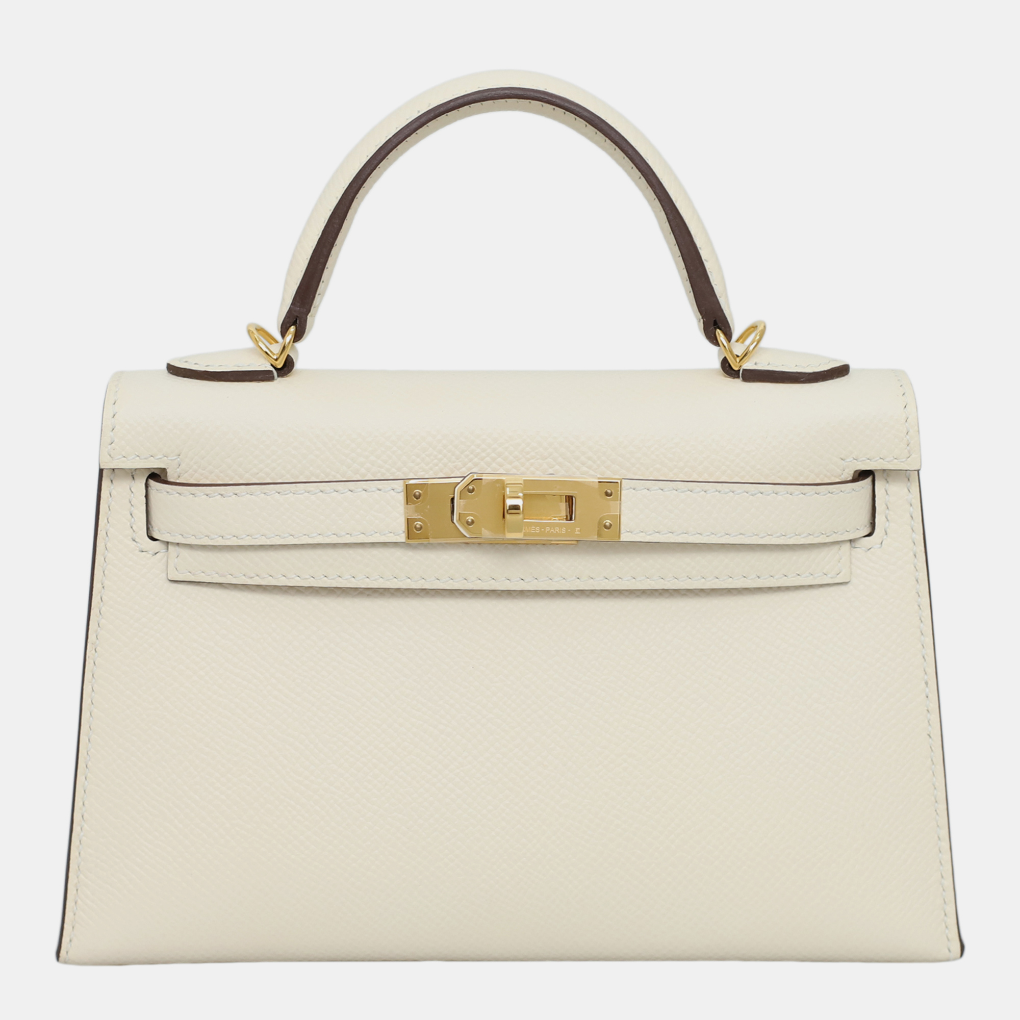 

Hermes White Epsom Leather Mini Kelly Bag