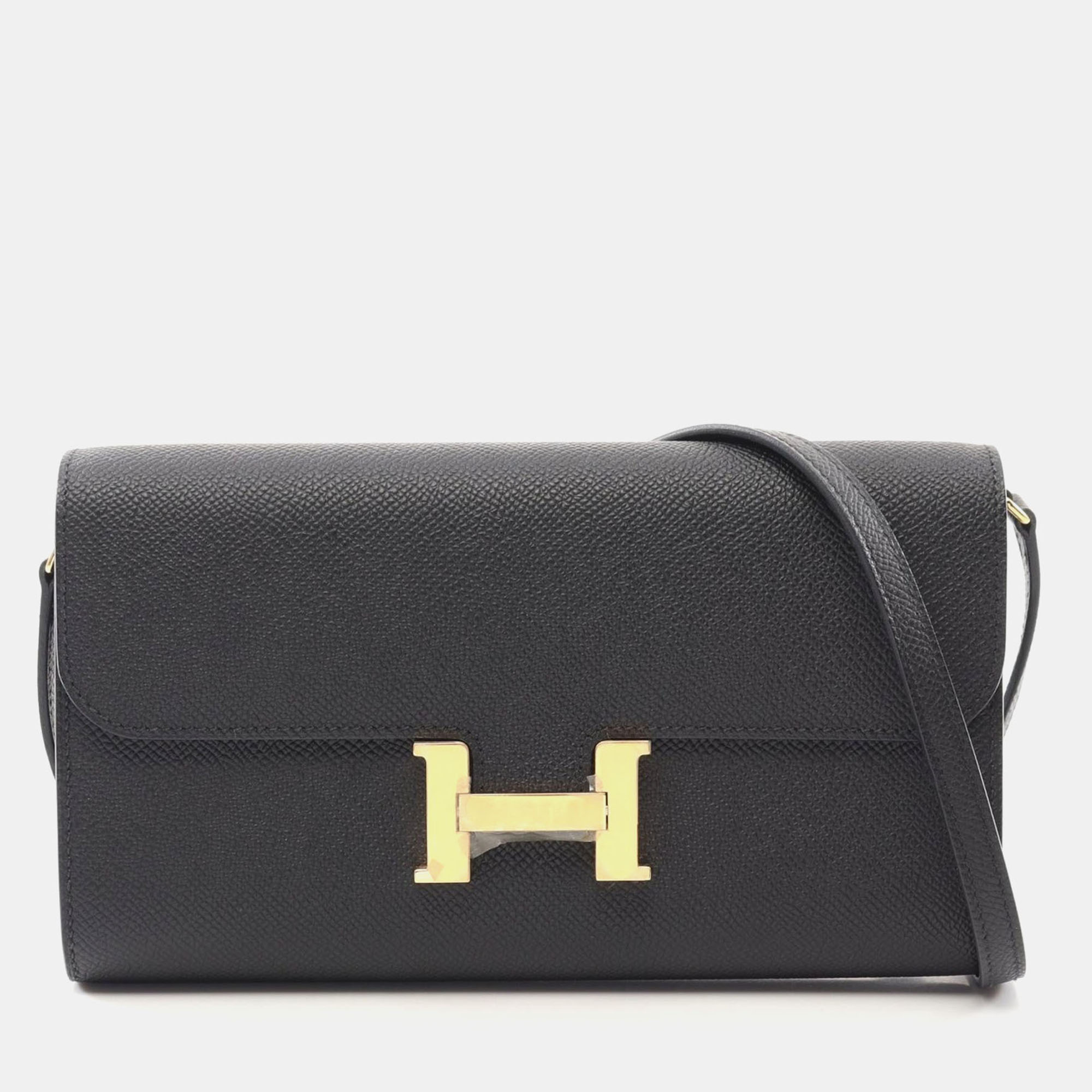 

Hermes Black Epsom Leather Constance To Go Shoulder Bag